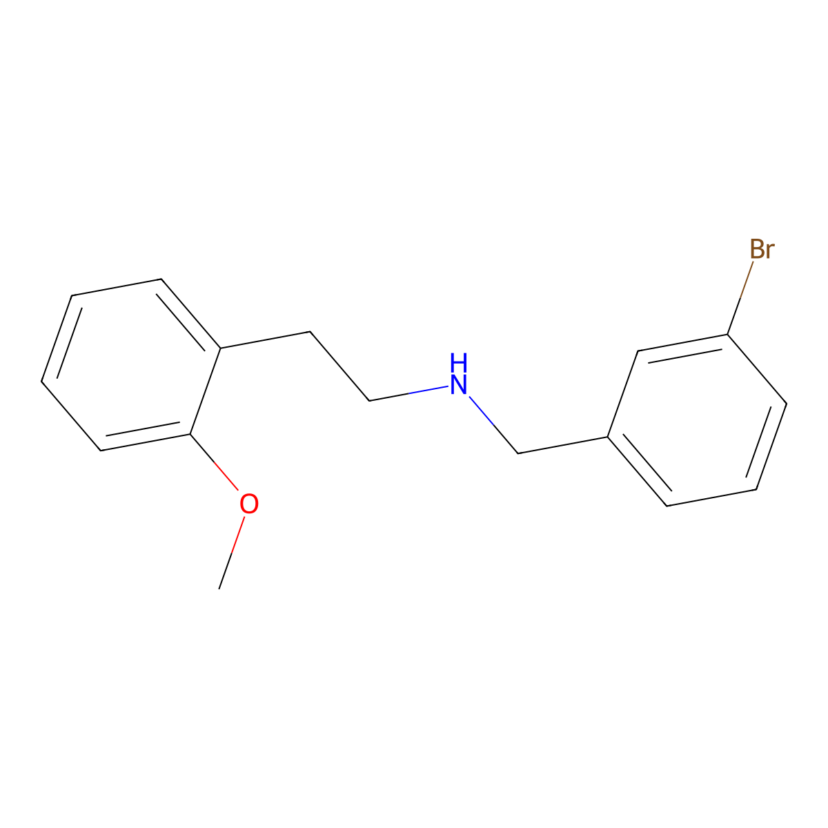 N-[(3-bromophenyl)methyl]-2-(2-methoxyphenyl)ethanamine molecular structure, CAS 355814-43-6