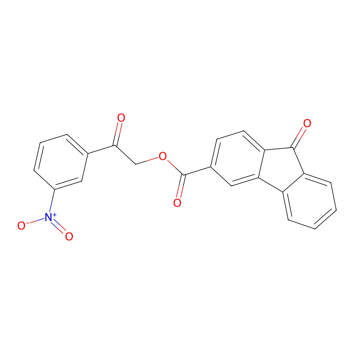 [2-(3-Nitrophenyl)-2-oxoethyl] 9-oxofluorene-3-carboxylate molecular structure, CAS 355814-55-0