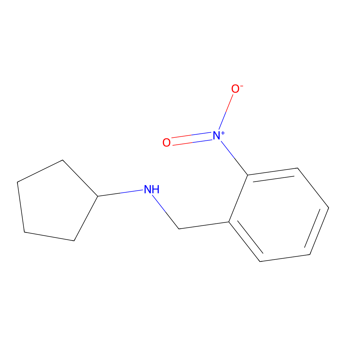 N-(2-nitrobenzyl)cyclopentanamine molecular structure, CAS 355814-64-1