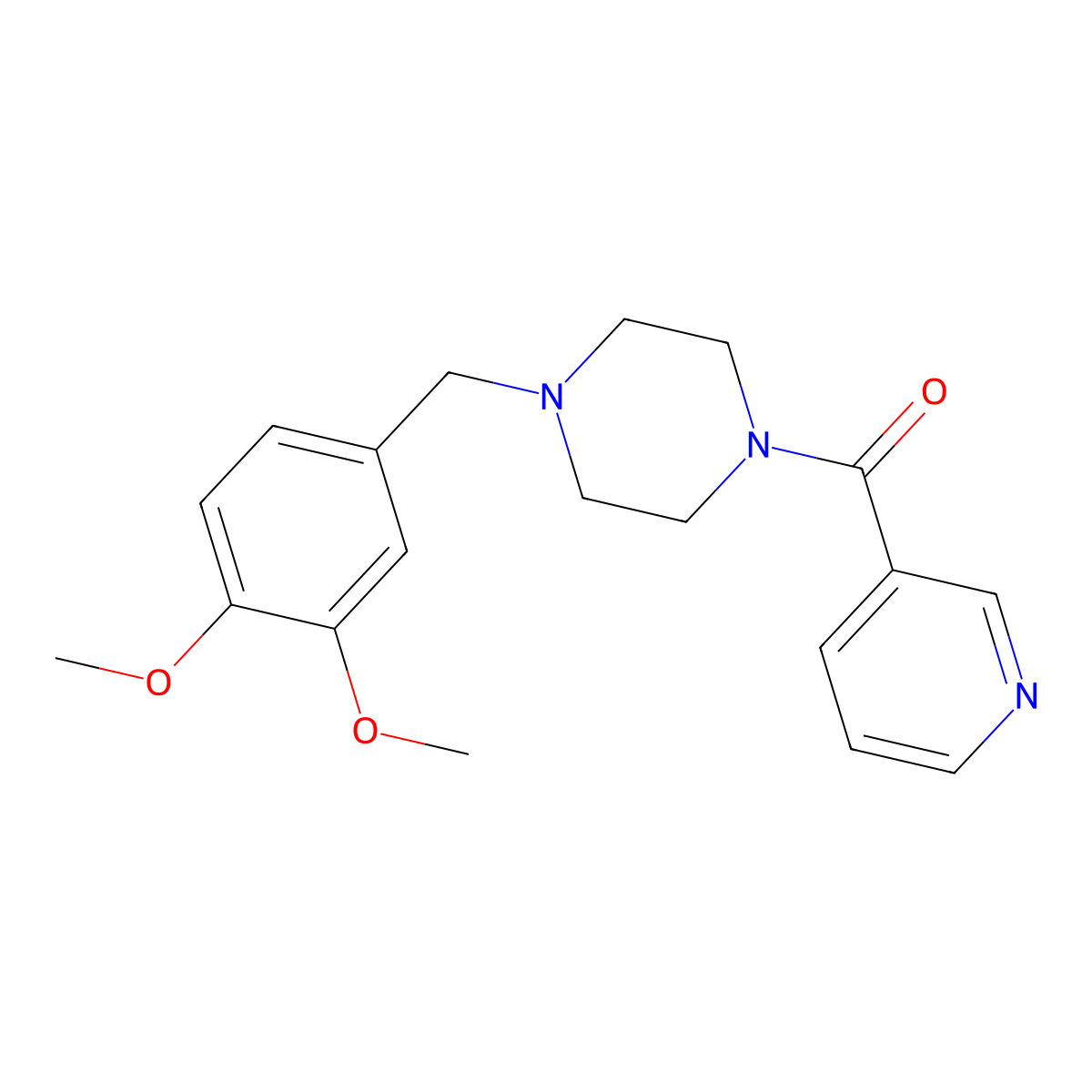 [4-(3,4-Dimethoxybenzyl)piperazin-1-yl](pyridin-3-yl)methanone molecular structure, CAS 355814-74-3