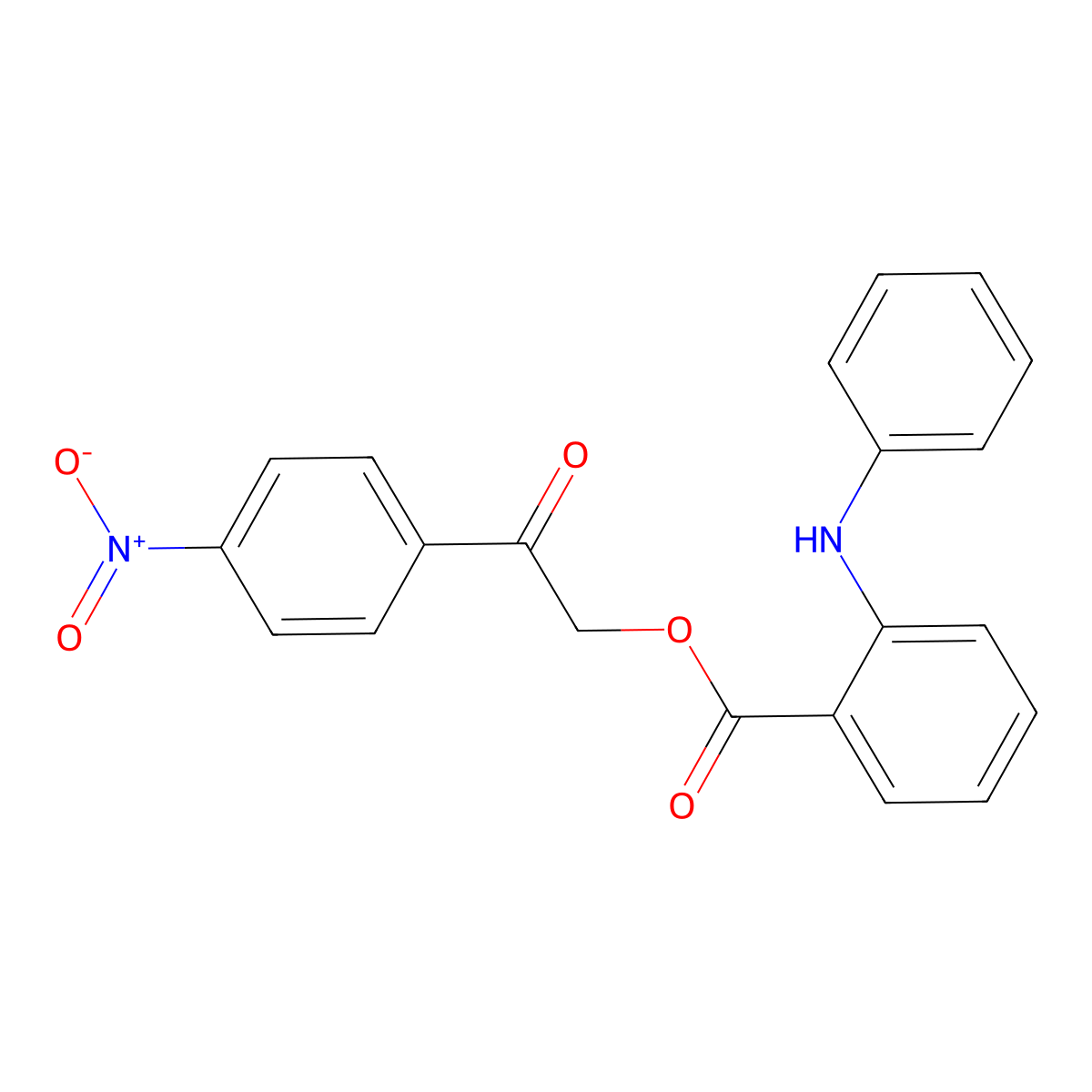 2-(4-Nitrophenyl)-2-oxoethyl 2-(phenylamino)benzoate molecular structure, CAS 355814-81-2