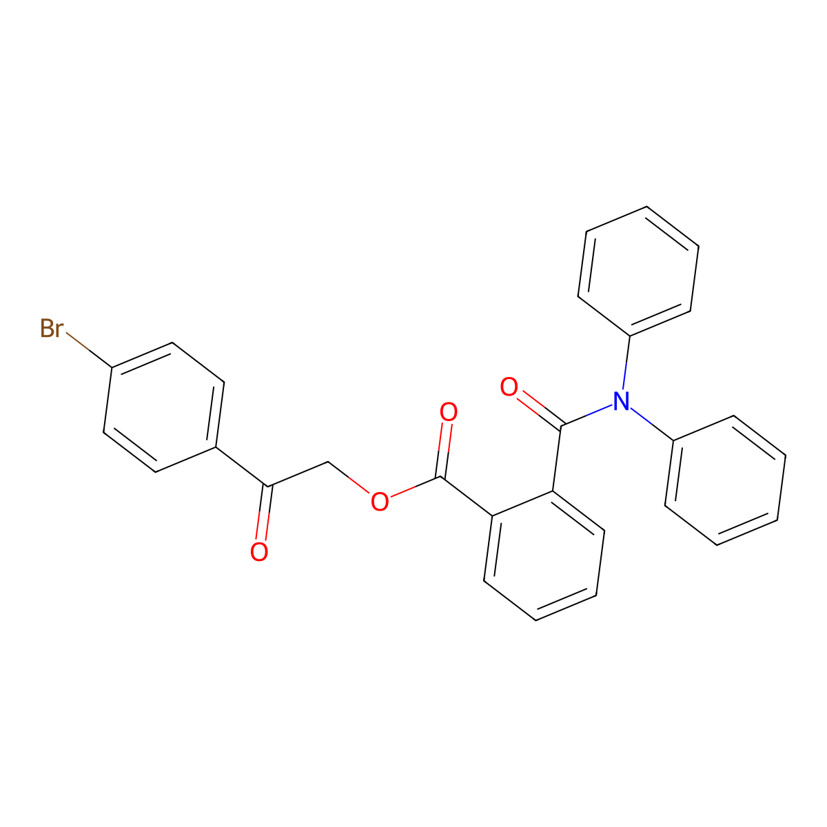 2-(4-Bromophenyl)-2-oxoethyl 2-[(diphenylamino)carbonyl]benzoate molecular structure, CAS 355815-03-1