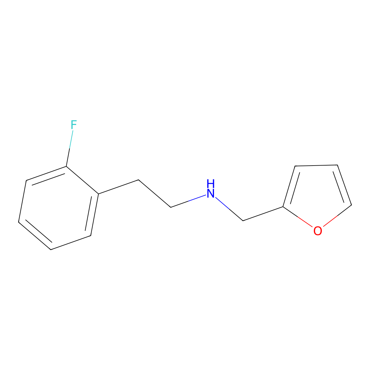 2-(2-fluorophenyl)-N-(furan-2-ylmethyl)ethanamine molecular structure, CAS 355815-16-6