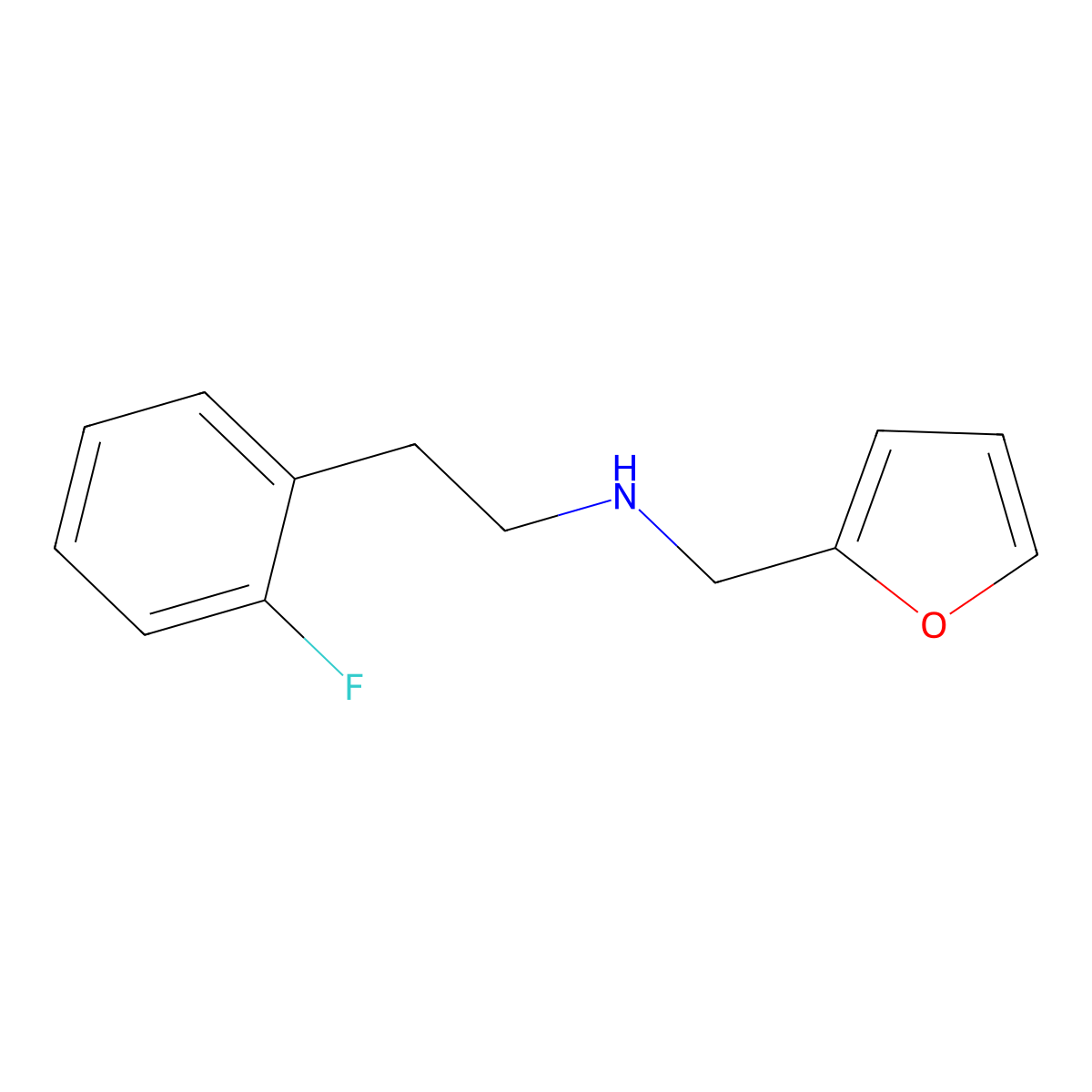 2-(2-fluorophenyl)-N-(furan-2-ylmethyl)ethanamine molecular structure, CAS 355815-16-6