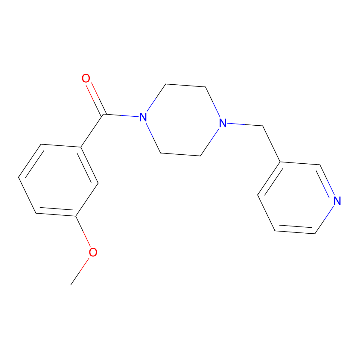 (3-Methoxyphenyl)-[4-(pyridin-3-ylmethyl)piperazin-1-yl]methanone molecular structure, CAS 355815-17-7