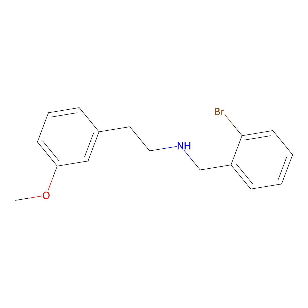 N-(2-bromobenzyl)-2-(3-methoxyphenyl)ethanamine molecular structure, CAS 355815-20-2