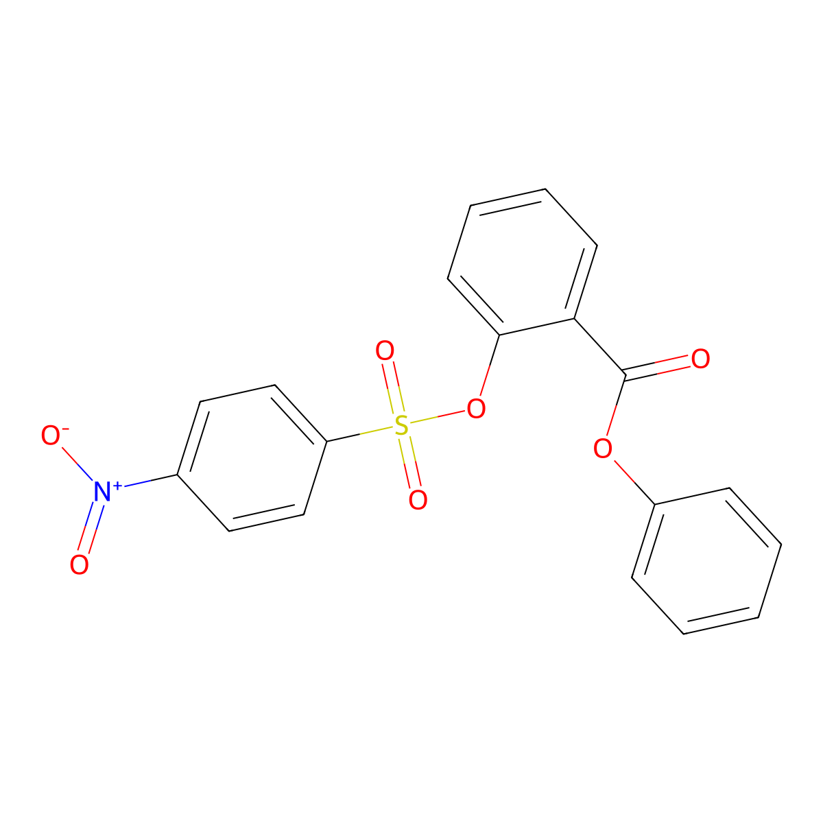 Phenyl 2-{[(4-nitrophenyl)sulfonyl]oxy}benzoate molecular structure, CAS 355815-29-1