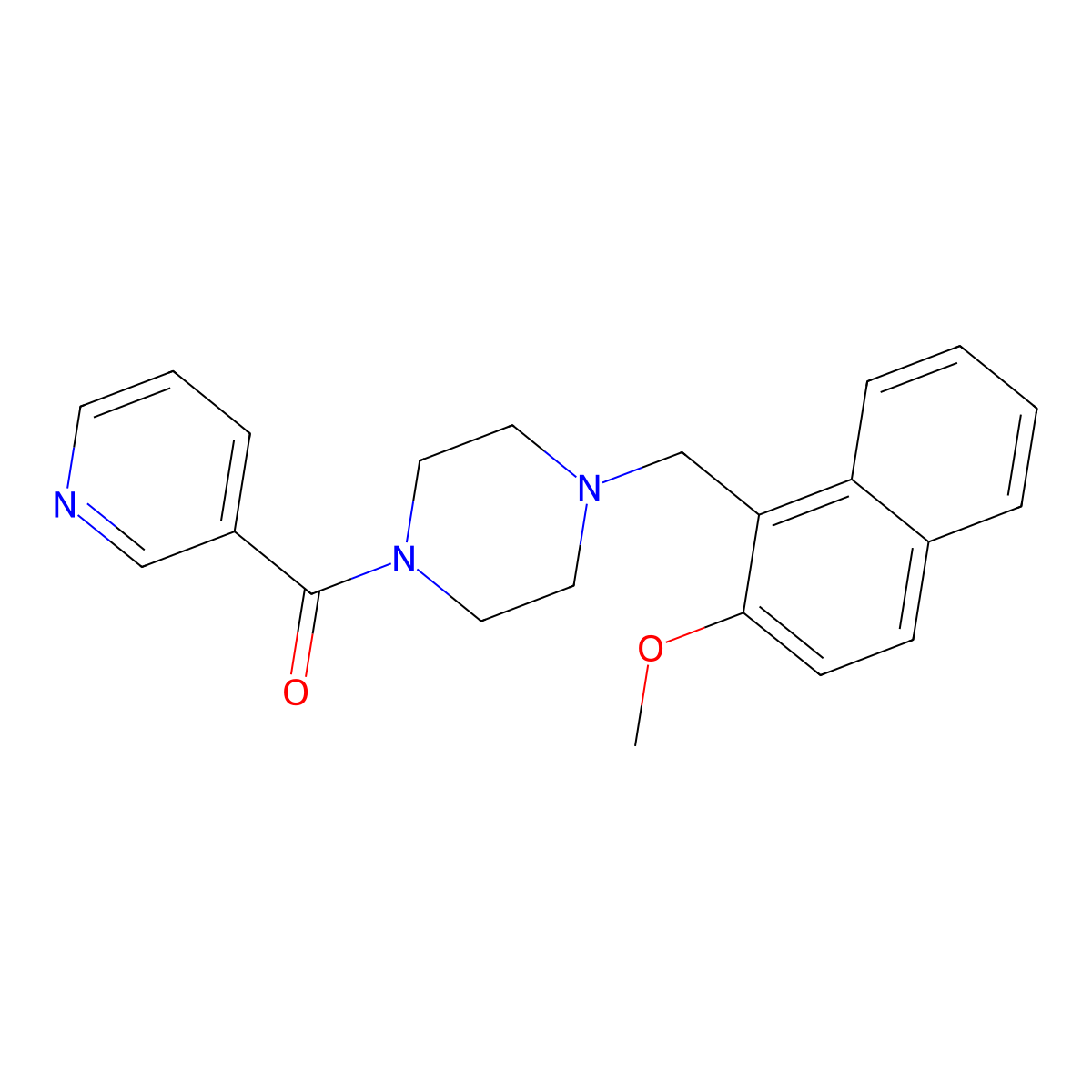 [4-[(2-Methoxynaphthalen-1-yl)methyl]piperazin-1-yl]-pyridin-3-ylmethanone molecular structure, CAS 355815-30-4