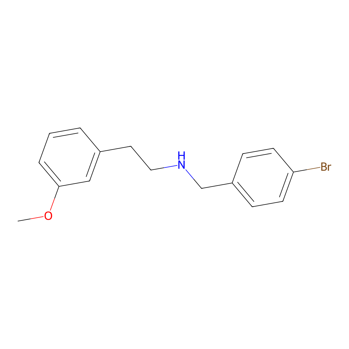 N-(4-bromobenzyl)-2-(3-methoxyphenyl)ethanamine molecular structure, CAS 355815-44-0