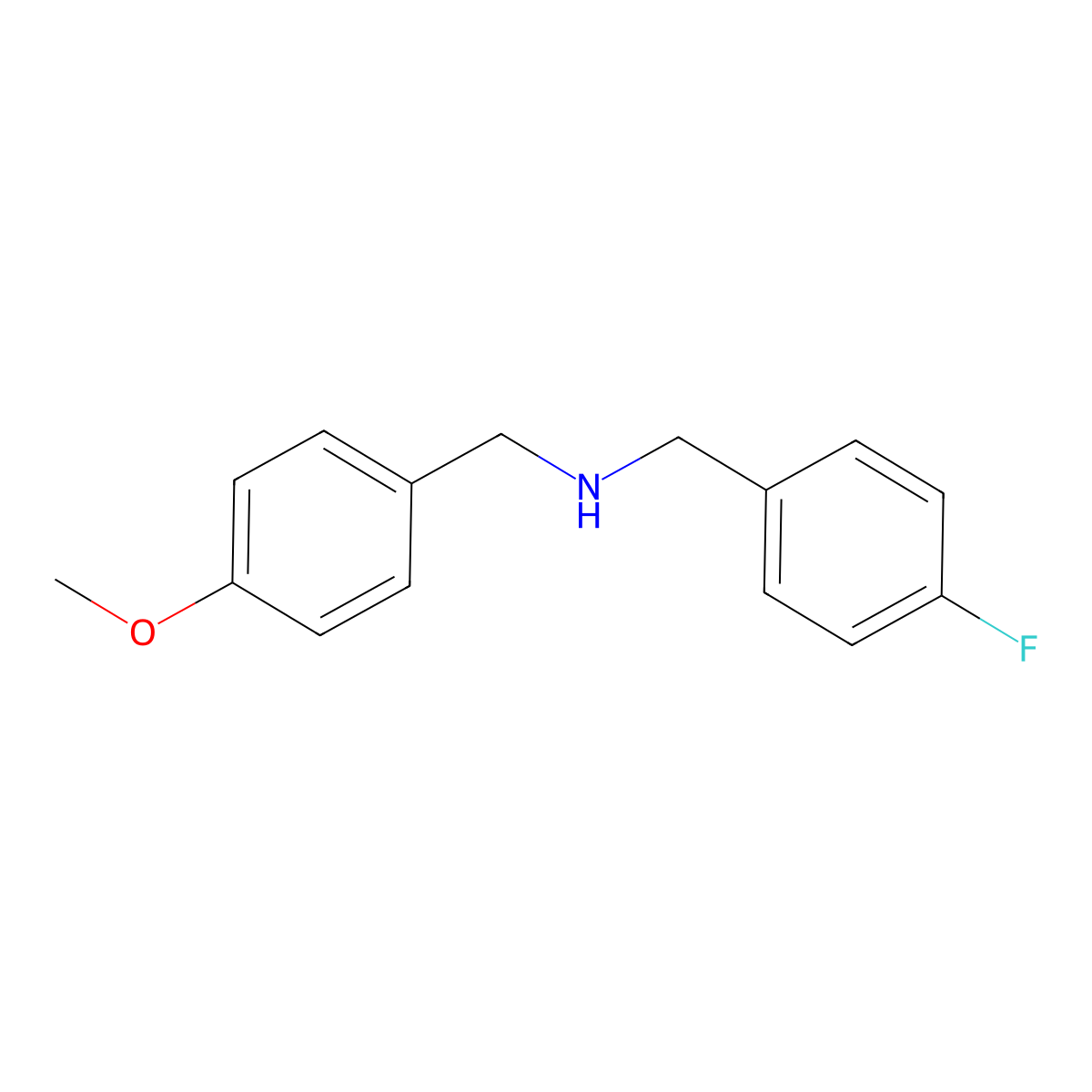(4-Fluoro-benzyl)-(4-methoxy-benzyl)-amine molecular structure, CAS 355815-47-3