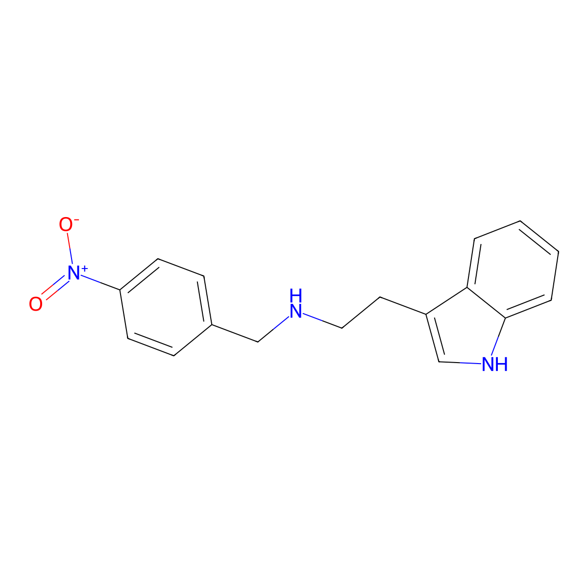 2-(1H-indol-3-yl)-N-(4-nitrobenzyl)ethanamine molecular structure, CAS 355815-83-7