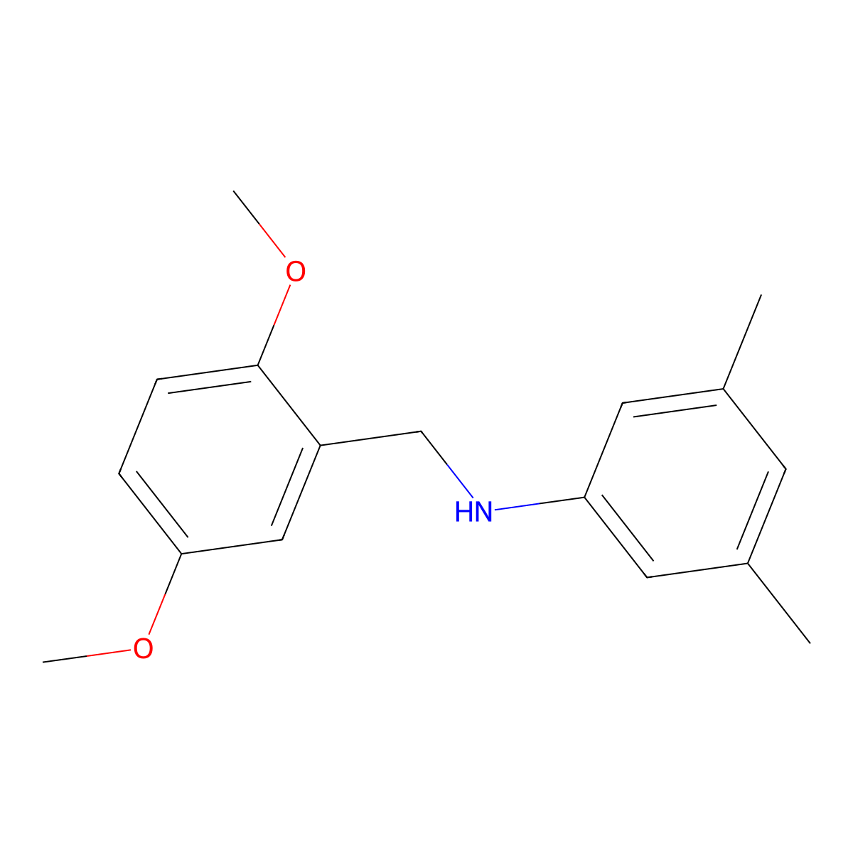 N-(2,5-dimethoxybenzyl)-3,5-dimethylaniline molecular structure, CAS 355815-86-0