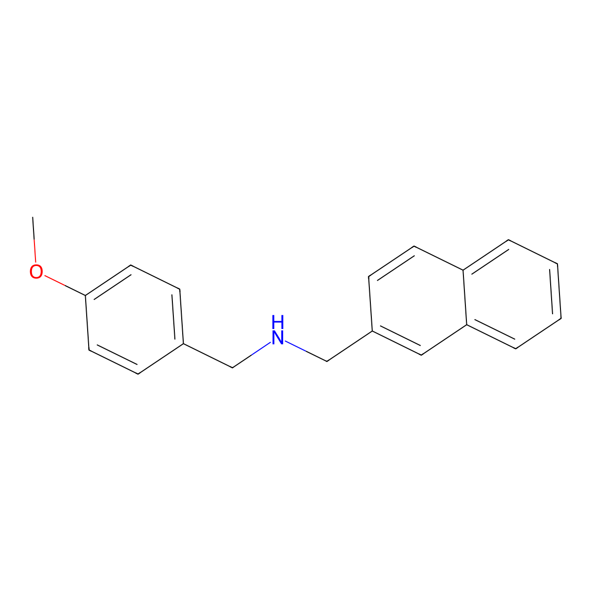 (4-Methoxybenzyl)(2-naphthylmethyl)amine molecular structure, CAS 355816-03-4