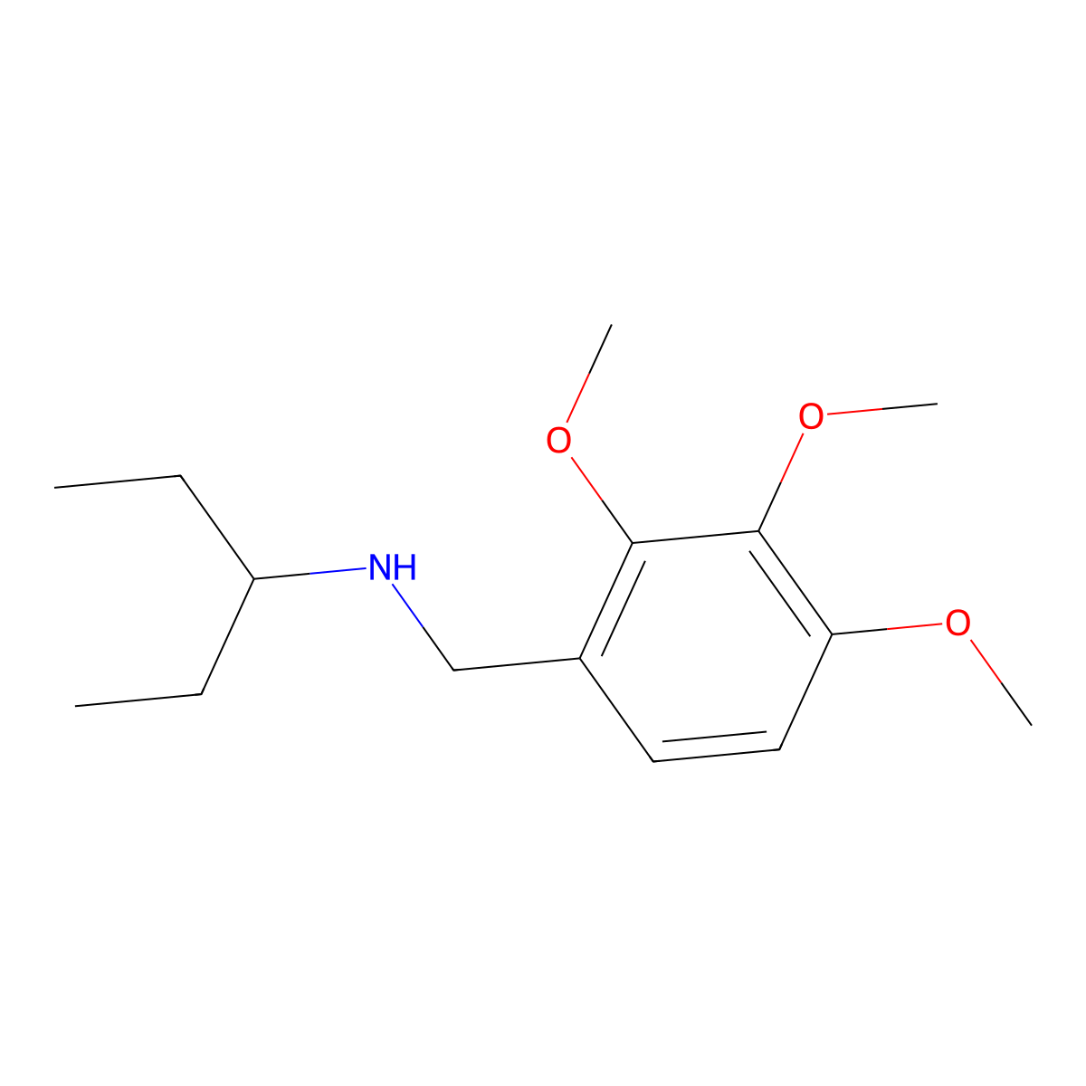 N-(2,3,4-trimethoxybenzyl)pentan-3-amine molecular structure, CAS 355816-06-7