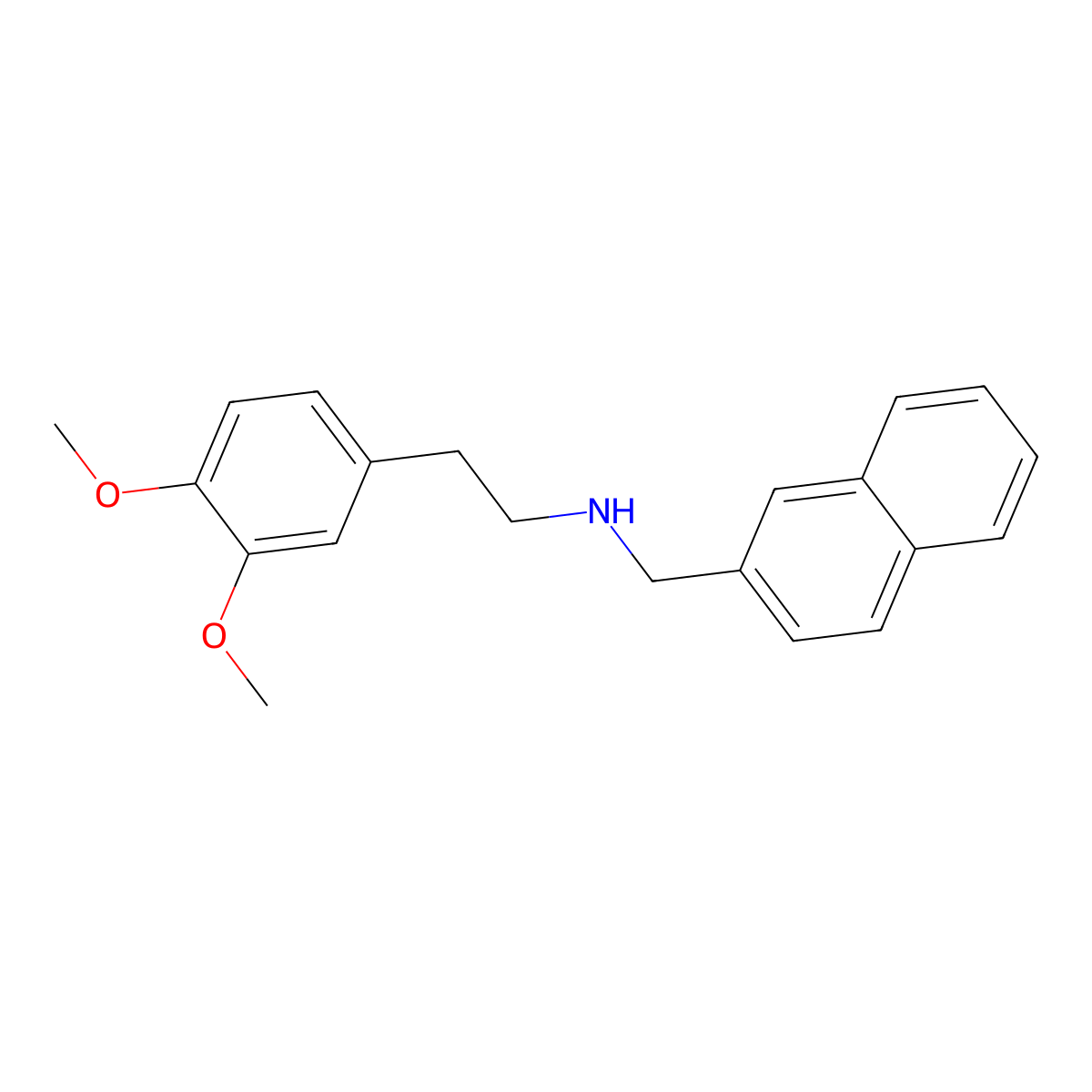 2-(3,4-dimethoxyphenyl)-N-(naphthalen-2-ylmethyl)ethanamine molecular structure, CAS 355816-22-7