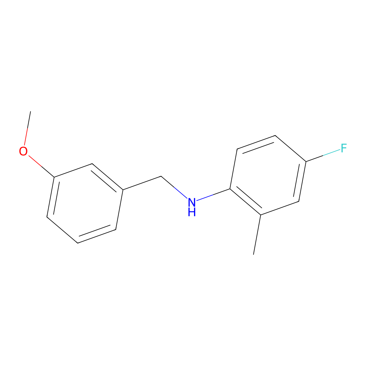 4-fluoro-N-(3-methoxybenzyl)-2-methylaniline molecular structure, CAS 355816-23-8