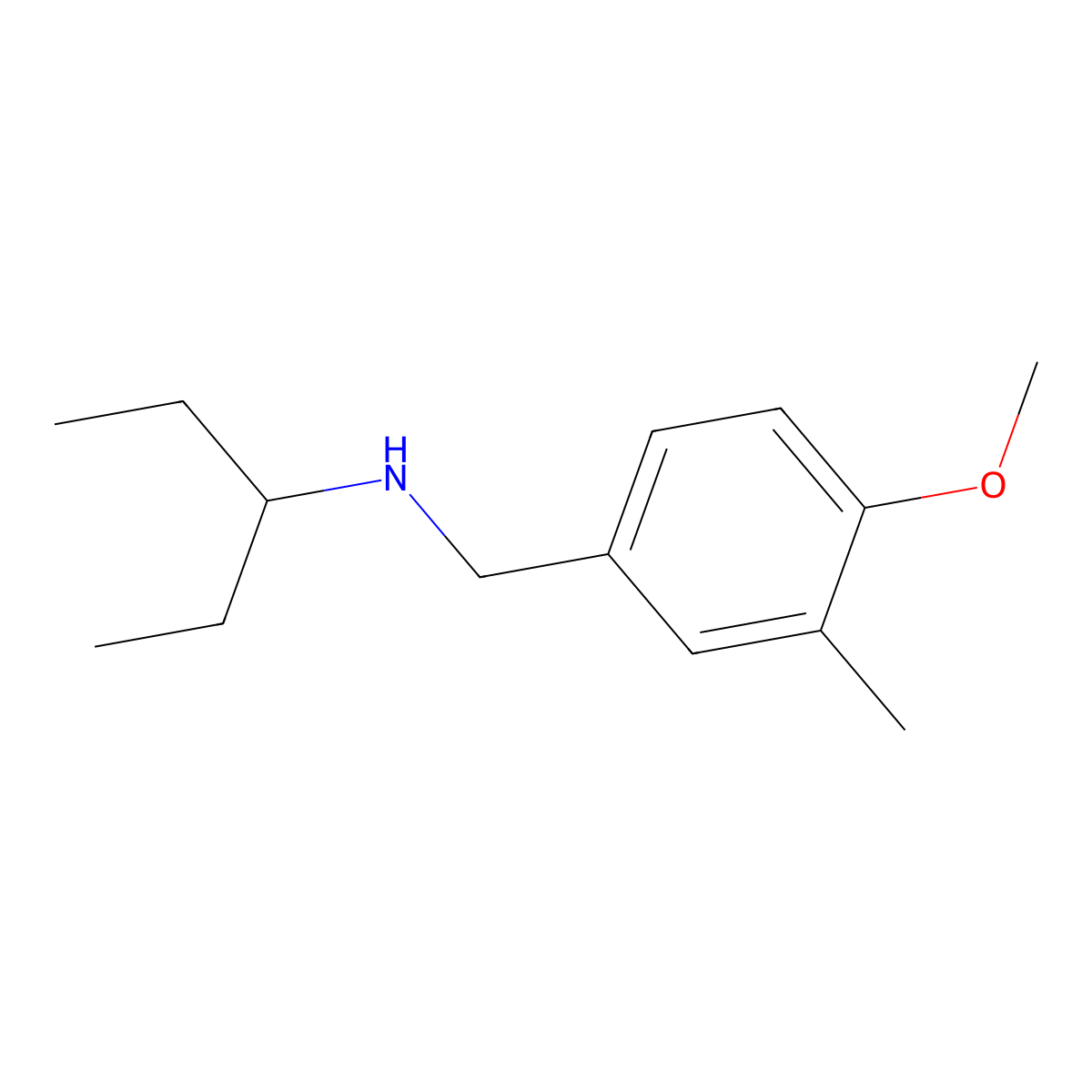 N-(4-methoxy-3-methylbenzyl)pentan-3-amine molecular structure, CAS 355816-24-9