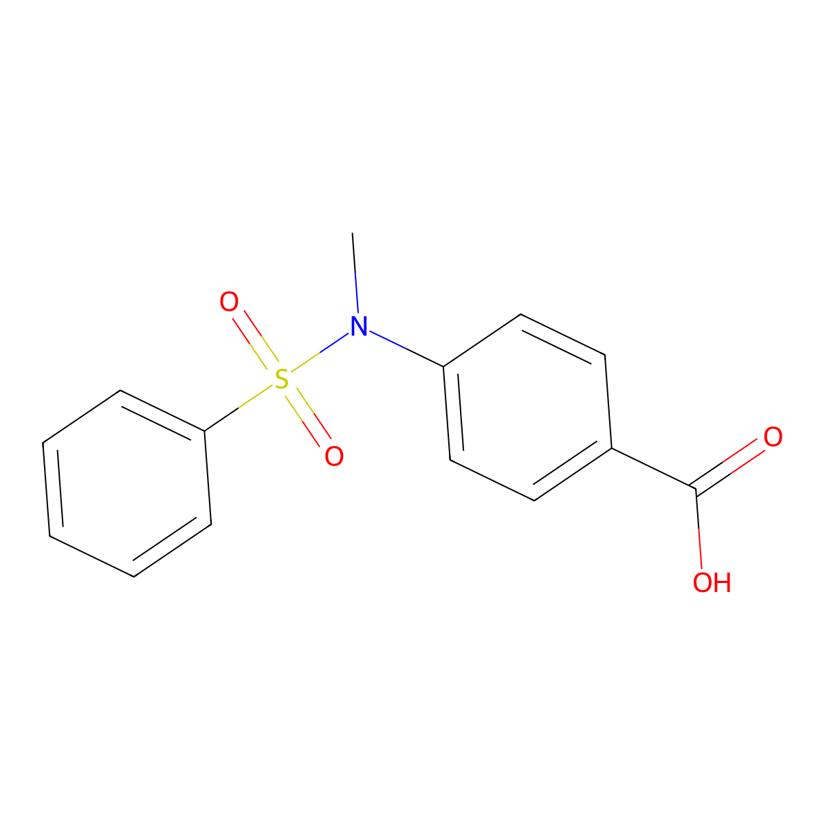 4-[Methyl(phenylsulfonyl)amino]benzoic acid molecular structure, CAS 355816-25-0