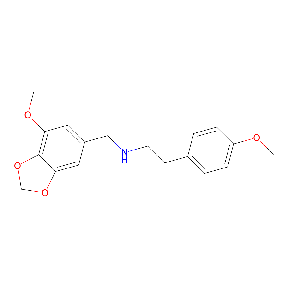 N-[(7-methoxy-1,3-benzodioxol-5-yl)methyl]-2-(4-methoxyphenyl)ethanamine molecular structure, CAS 355816-26-1