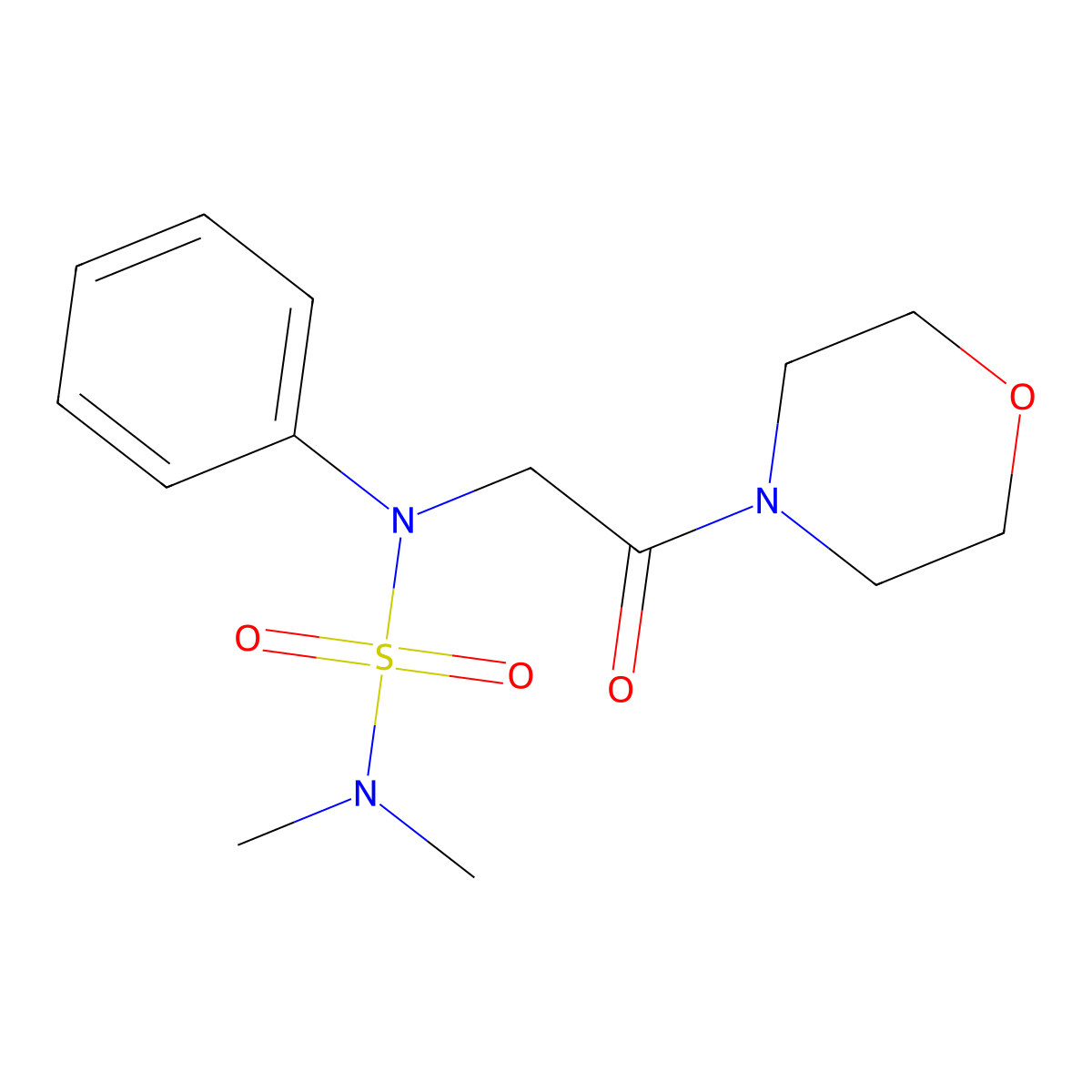 2-[N-(dimethylsulfamoyl)anilino]-1-morpholin-4-ylethanone molecular structure, CAS 355816-30-7