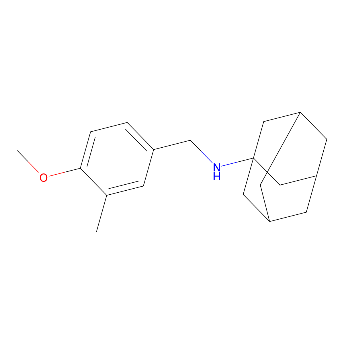 N-[(4-methoxy-3-methylphenyl)methyl]adamantan-1-amine molecular structure, CAS 355816-48-7
