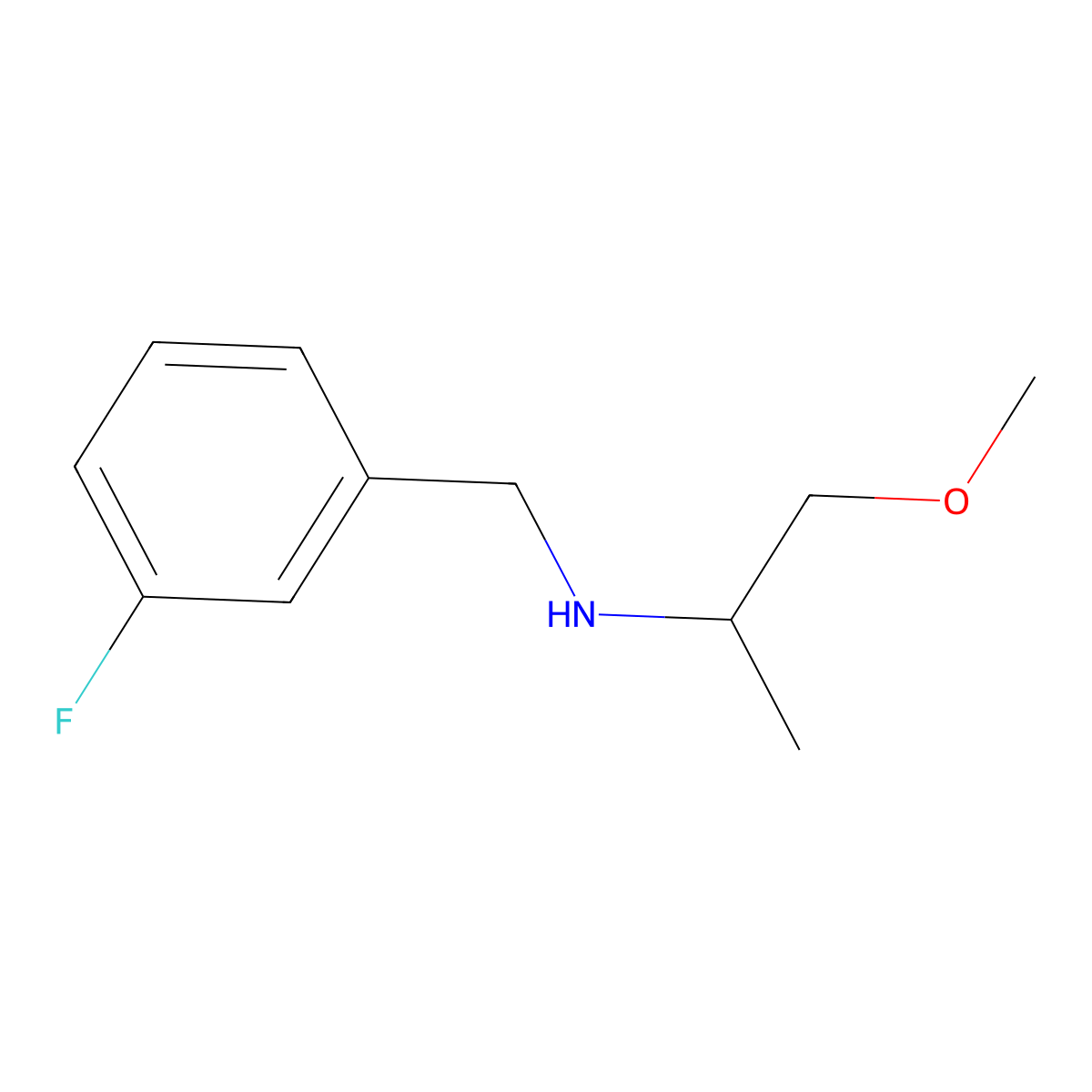 N-(3-fluorobenzyl)-1-methoxypropan-2-amine molecular structure, CAS 355816-49-8