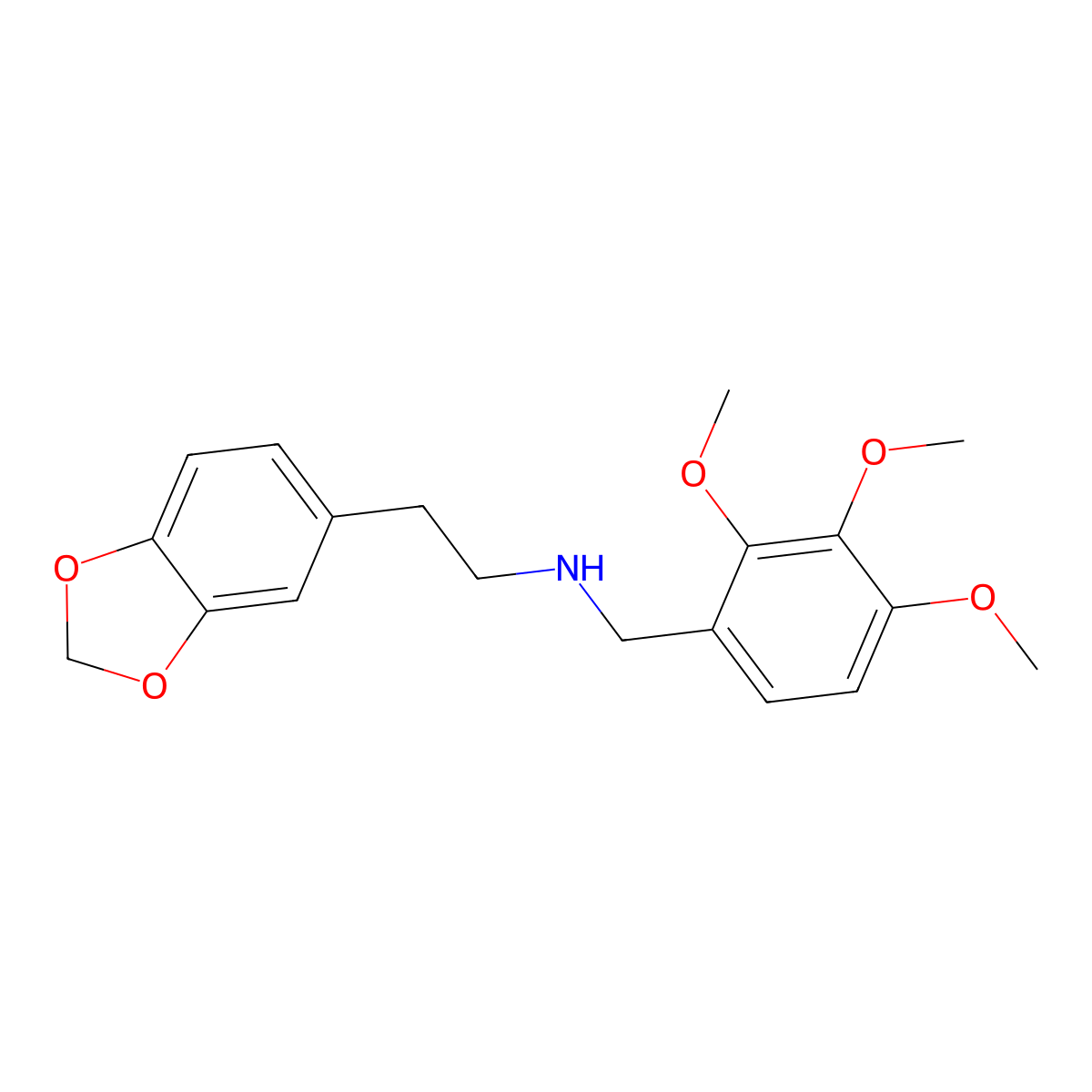 2-(1,3-benzodioxol-5-yl)-N-(2,3,4-trimethoxybenzyl)ethanamine molecular structure, CAS 355816-51-2