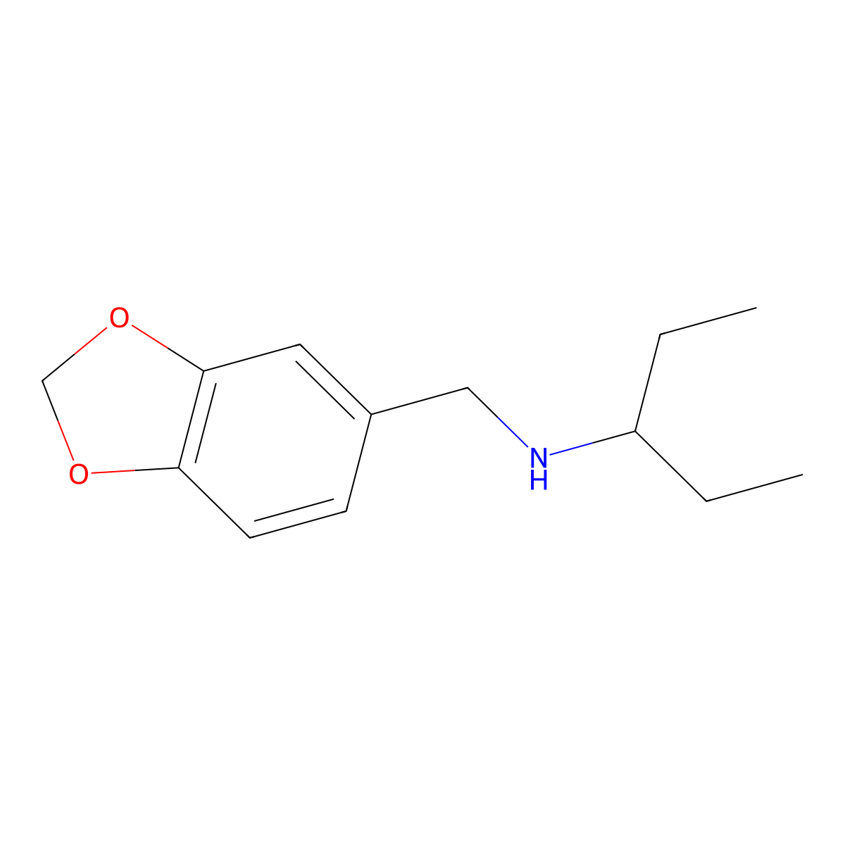 N-(1,3-benzodioxol-5-ylmethyl)pentan-3-amine molecular structure, CAS 355816-53-4