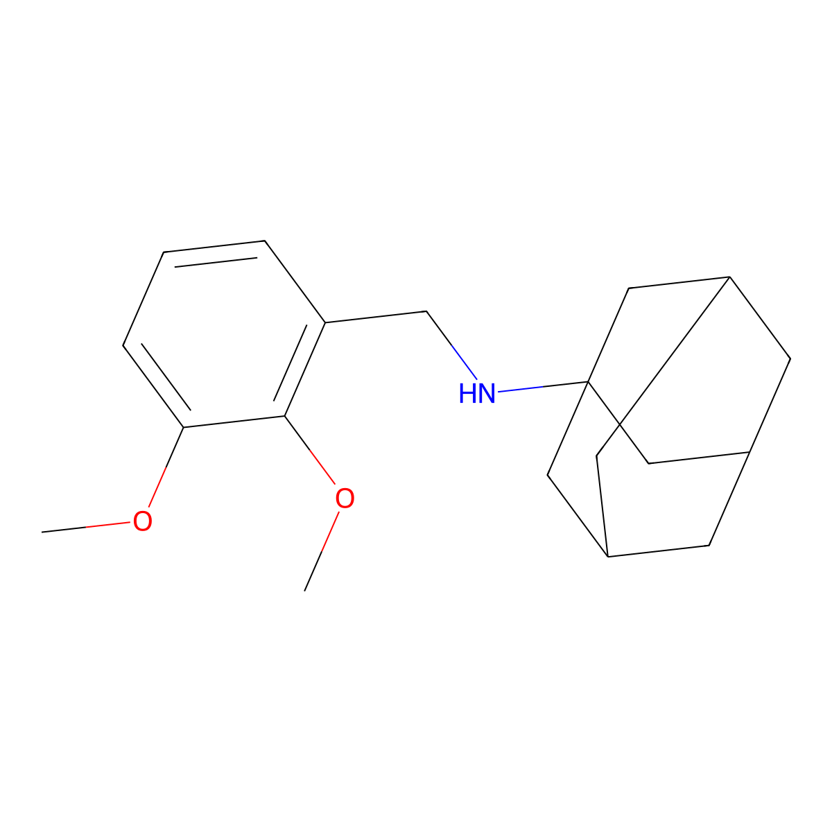 N-[(2,3-dimethoxyphenyl)methyl]adamantan-1-amine molecular structure, CAS 355816-54-5