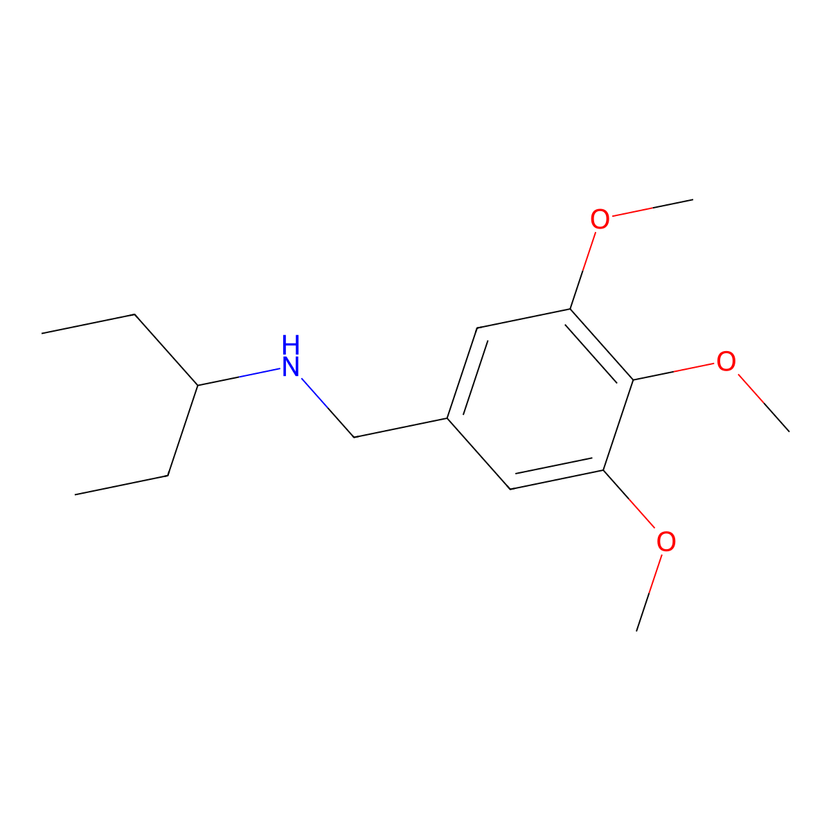 N-(3,4,5-trimethoxybenzyl)pentan-3-amine molecular structure, CAS 355816-60-3