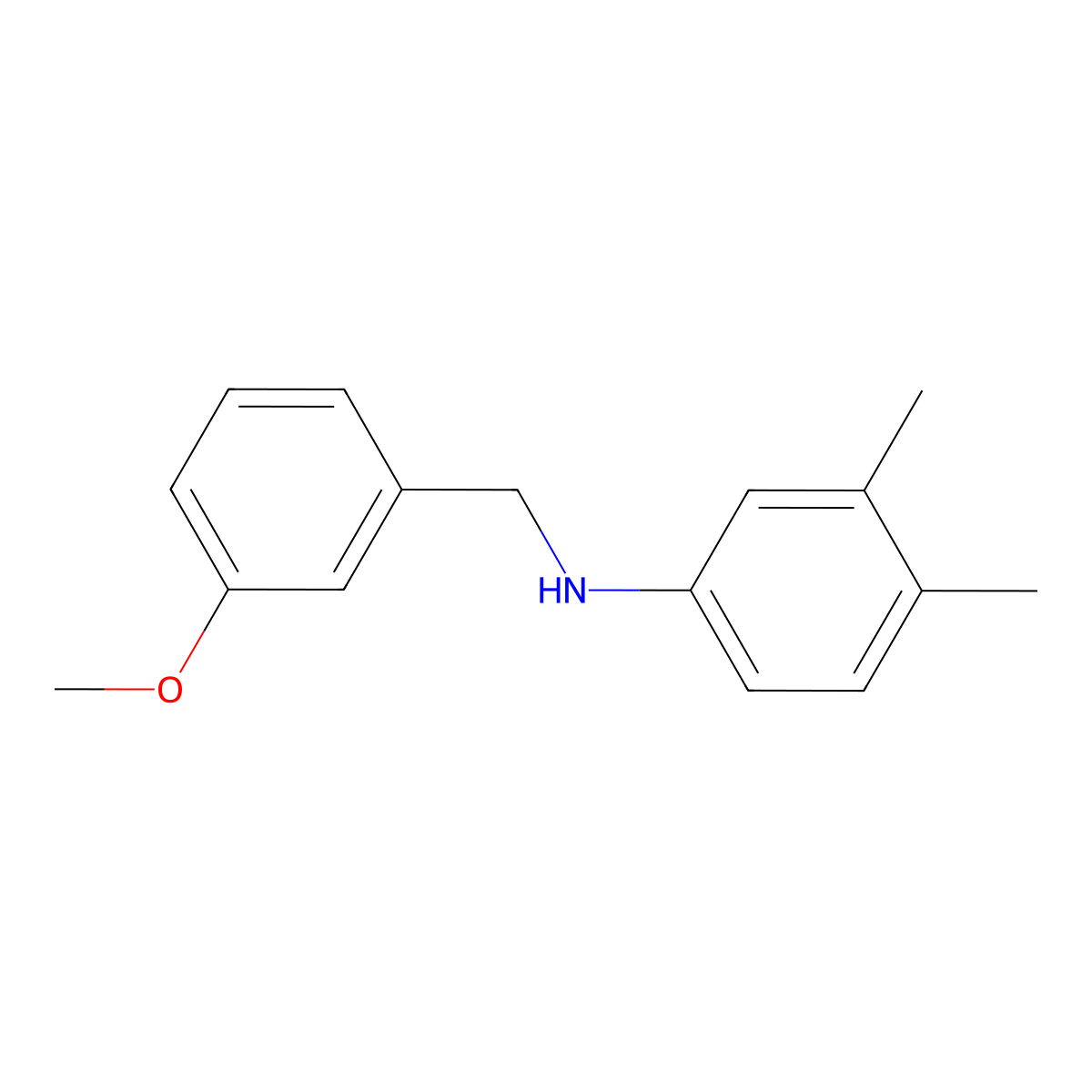 N-(3,4-Dimethylphenyl)-N-(3-methoxybenzyl)amine molecular structure, CAS 355816-77-2