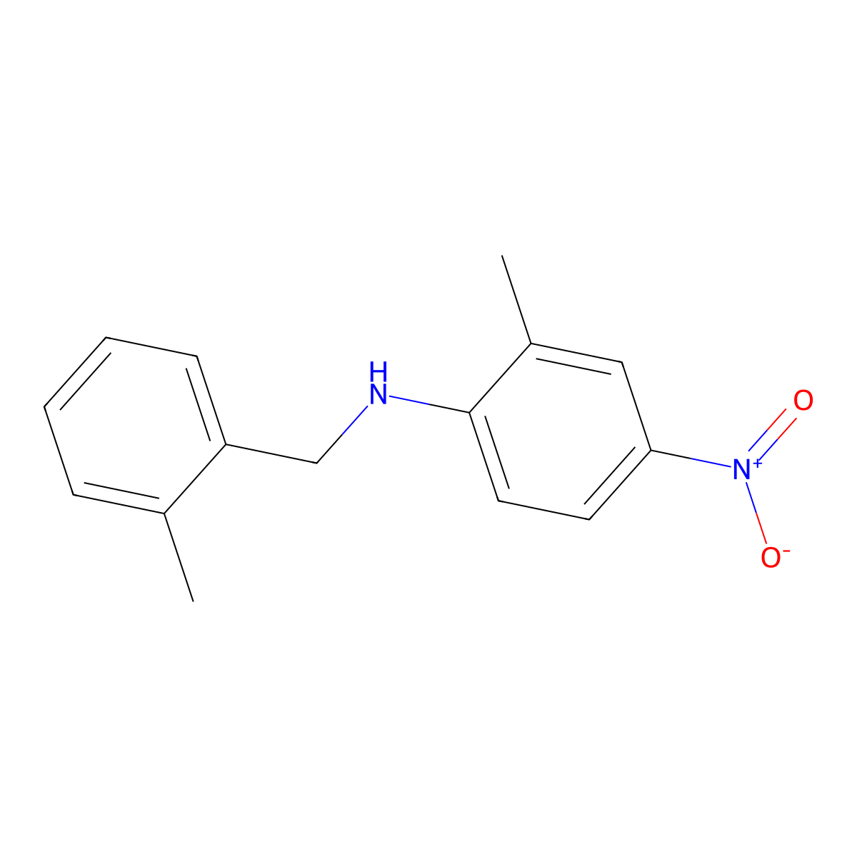 2-methyl-N-(2-methylbenzyl)-4-nitroaniline molecular structure, CAS 355816-79-4