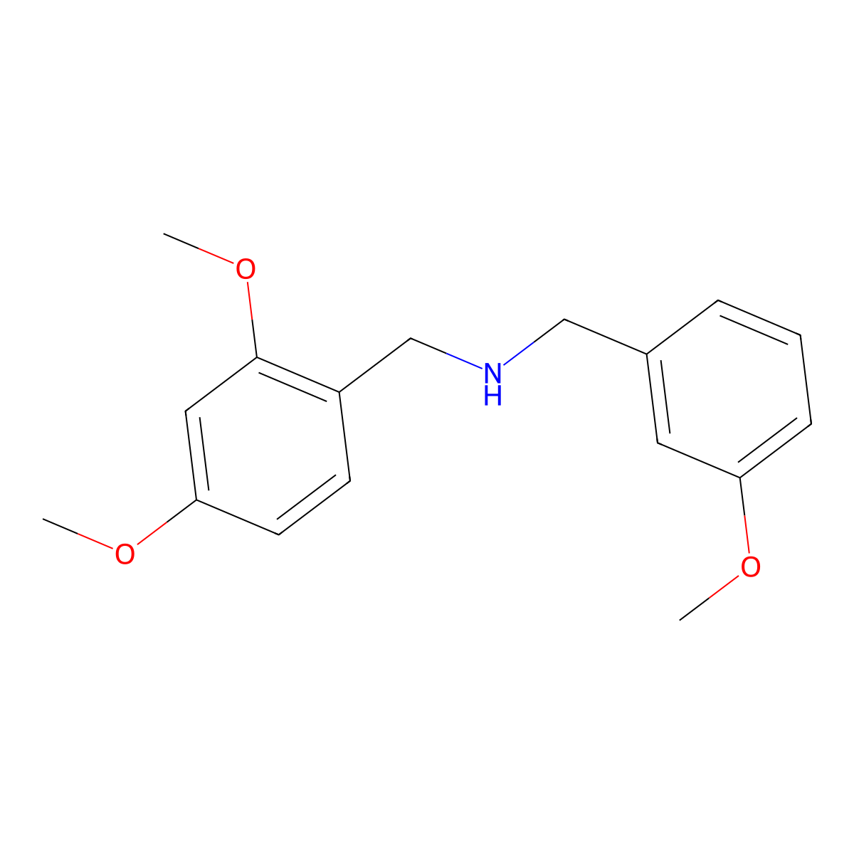(2,4-Dimethoxy-benzyl)-(3-methoxy-benzyl)-amine molecular structure, CAS 355816-85-2