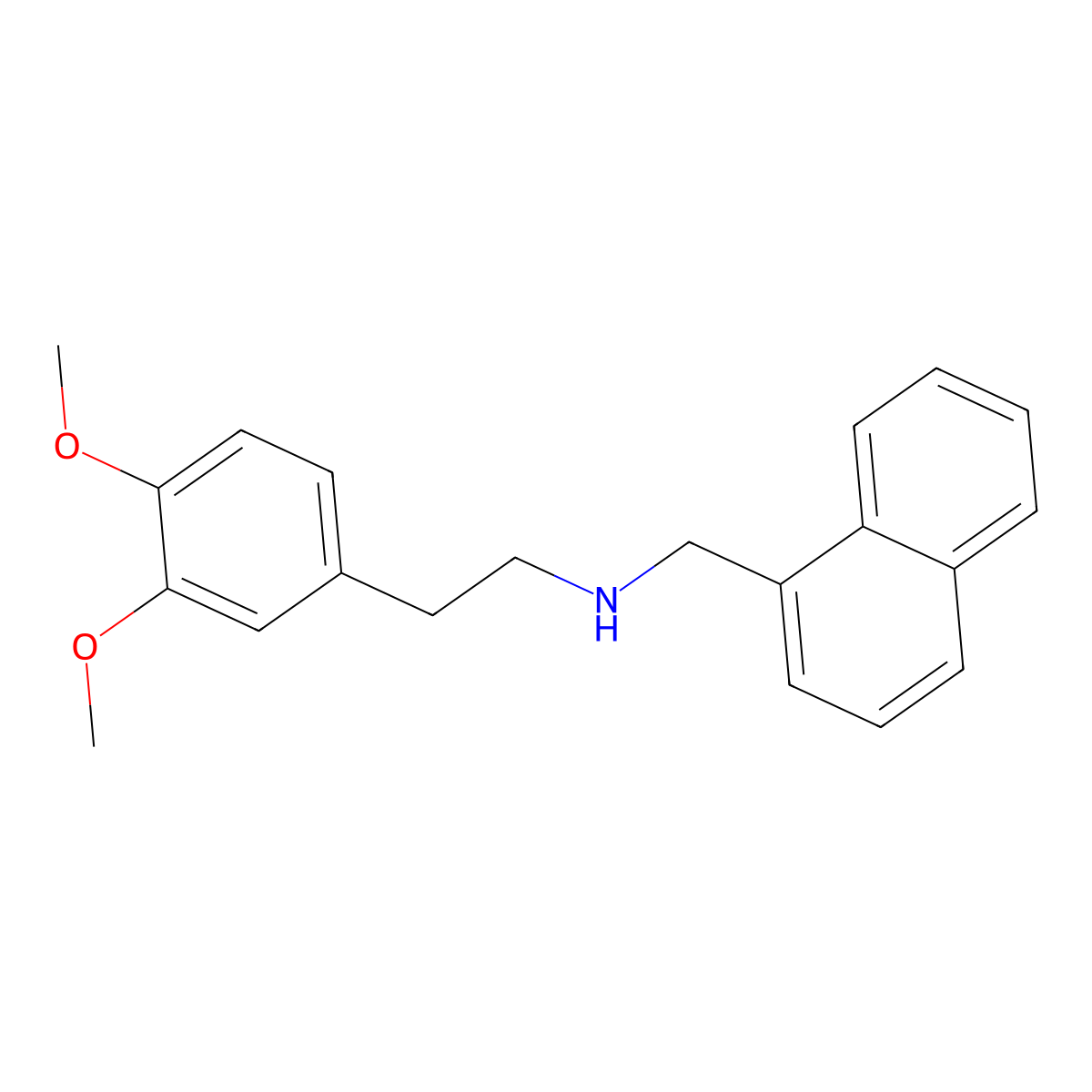 2-(3,4-dimethoxyphenyl)-N-(naphthalen-1-ylmethyl)ethanamine molecular structure, CAS 355816-88-5