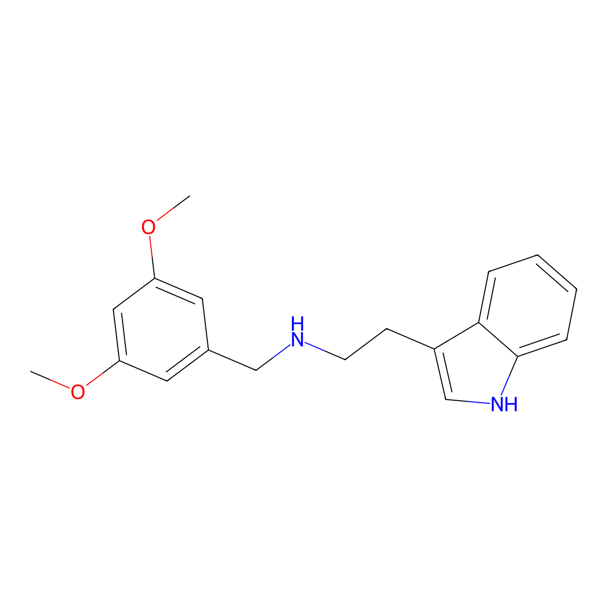 N-[(3,5-dimethoxyphenyl)methyl]-2-(1H-indol-3-yl)ethanamine molecular structure, CAS 355816-91-0