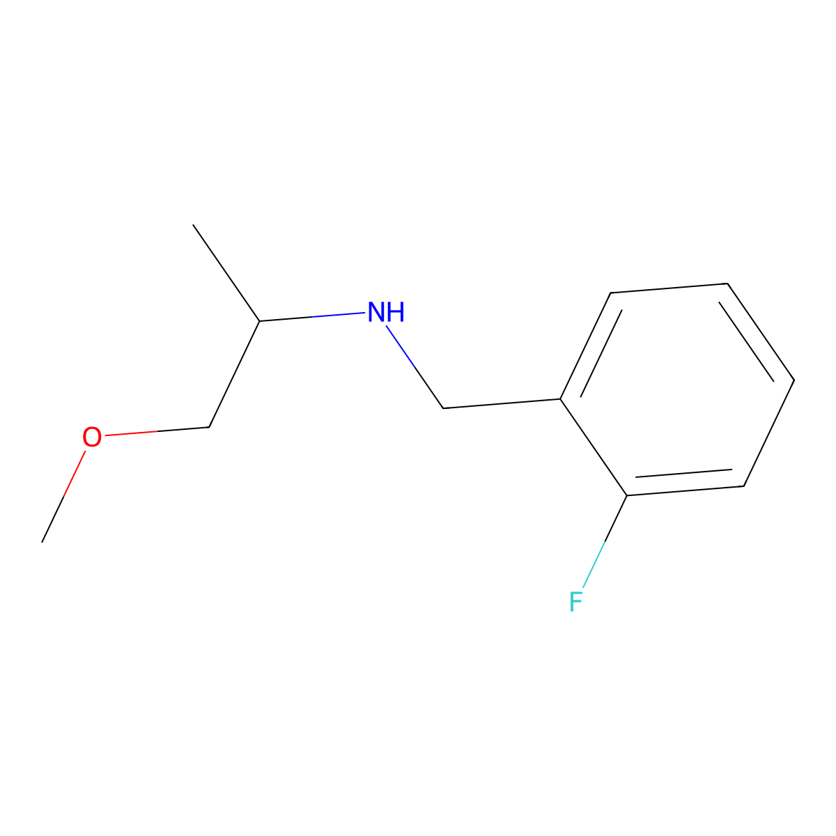 (2-Fluorobenzyl)(2-methoxy-1-methylethyl)amine molecular structure, CAS 355817-00-4