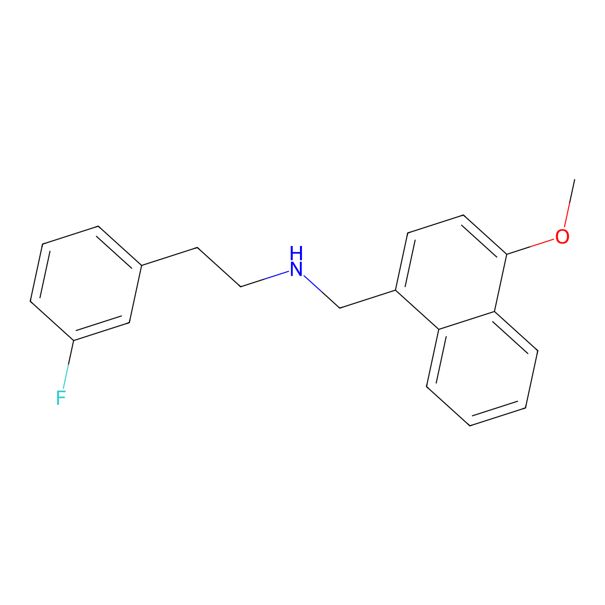 2-(3-fluorophenyl)-N-[(4-methoxynaphthalen-1-yl)methyl]ethanamine molecular structure, CAS 355817-07-1