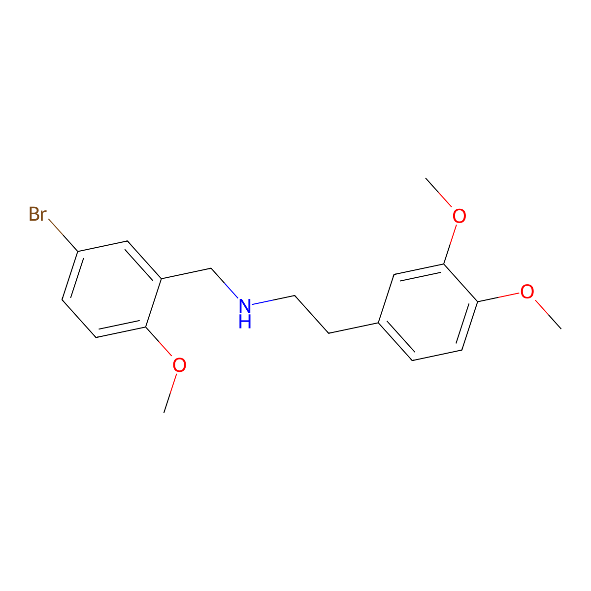 N-[(5-bromo-2-methoxyphenyl)methyl]-2-(3,4-dimethoxyphenyl)ethanamine molecular structure, CAS 355817-15-1