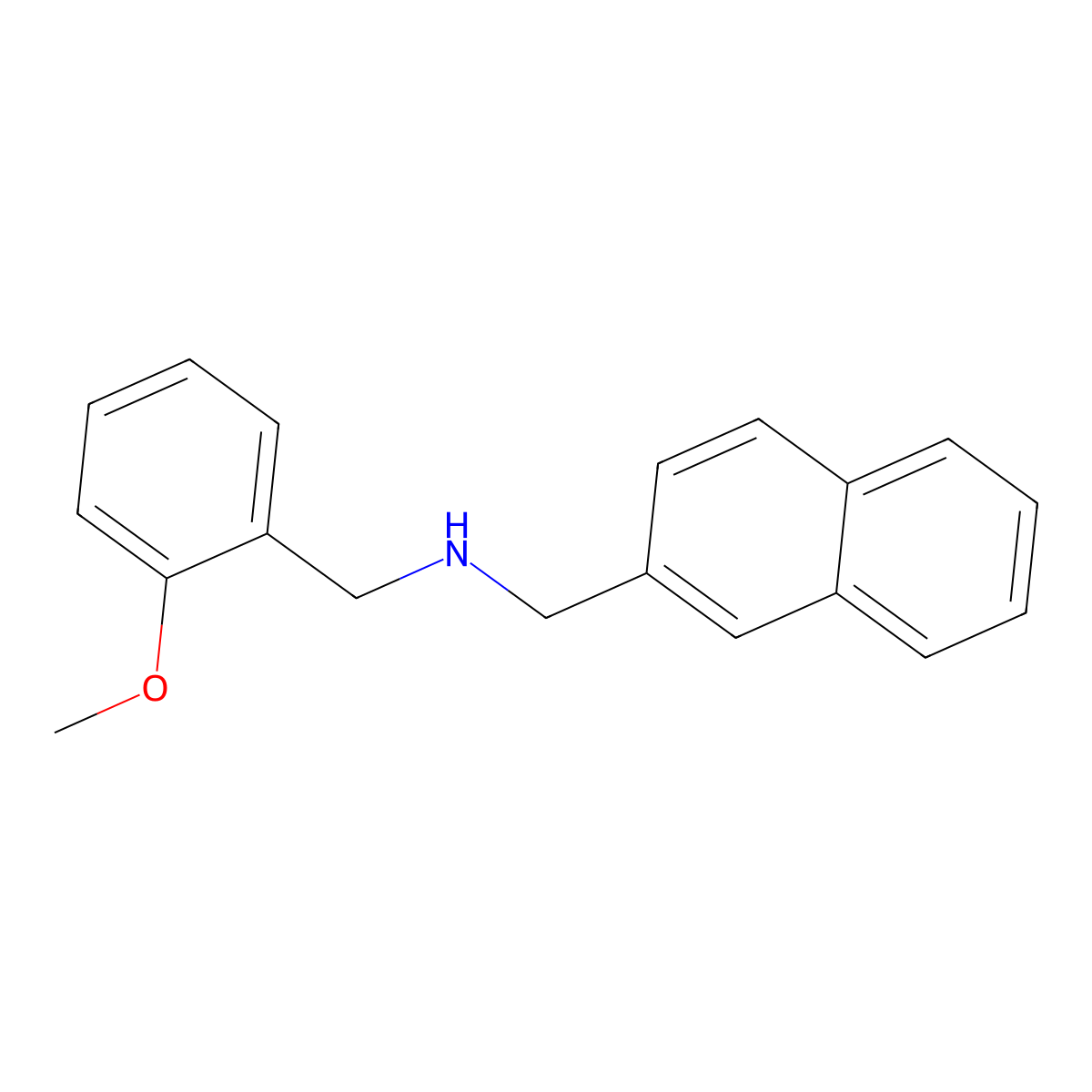 (2-Methoxybenzyl)(2-naphthylmethyl)amine molecular structure, CAS 355817-19-5
