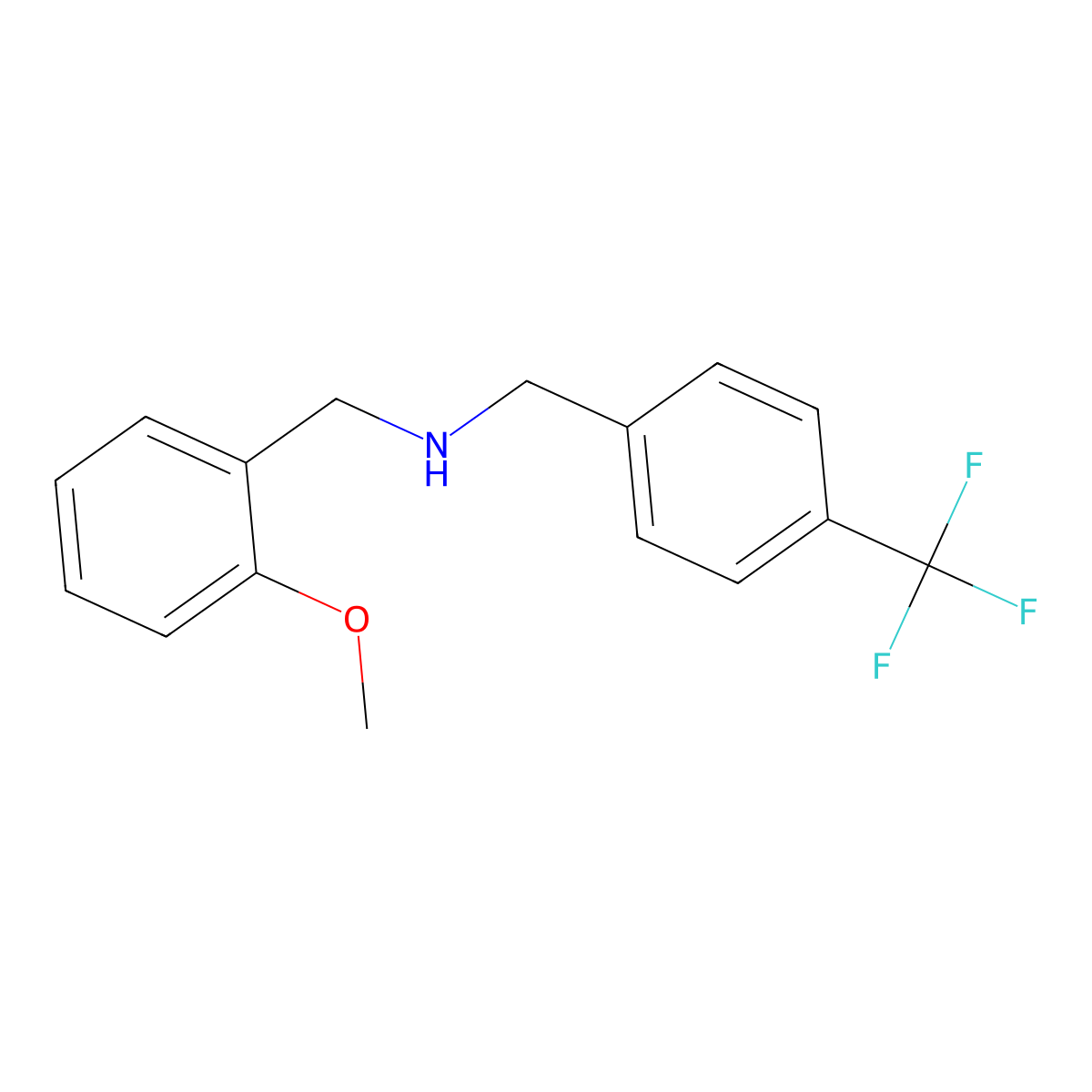 1-(2-methoxyphenyl)-N-[4-(trifluoromethyl)benzyl]methanamine molecular structure, CAS 355817-20-8