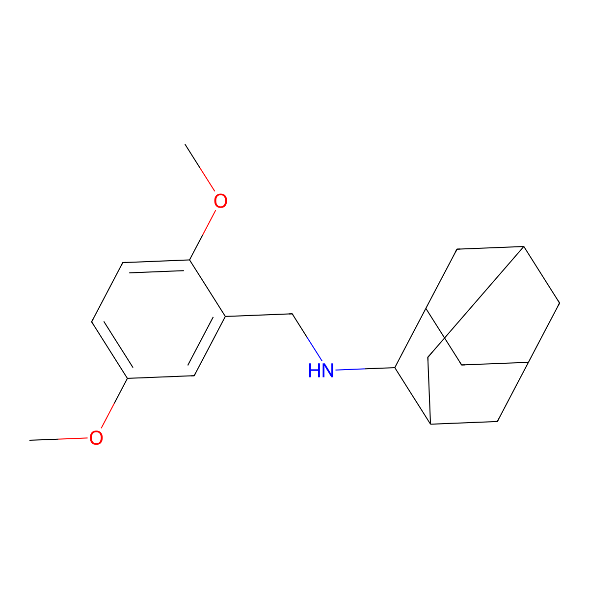 N-[(2,5-dimethoxyphenyl)methyl]adamantan-2-amine molecular structure, CAS 355817-30-0