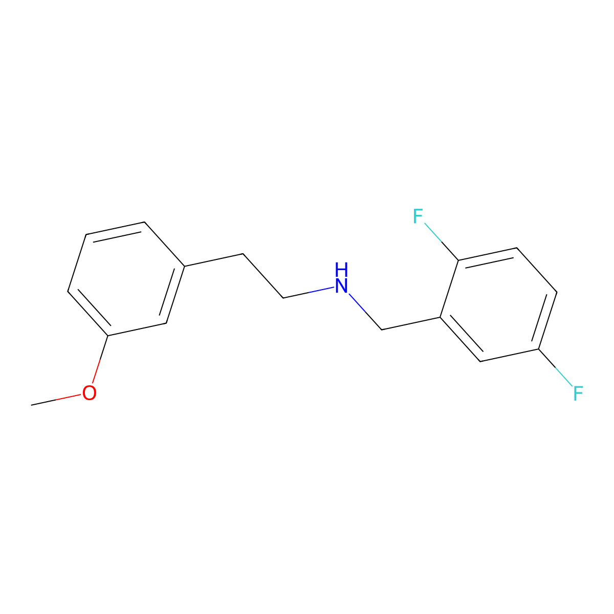 N-[(2,5-difluorophenyl)methyl]-2-(3-methoxyphenyl)ethanamine molecular structure, CAS 355817-38-8