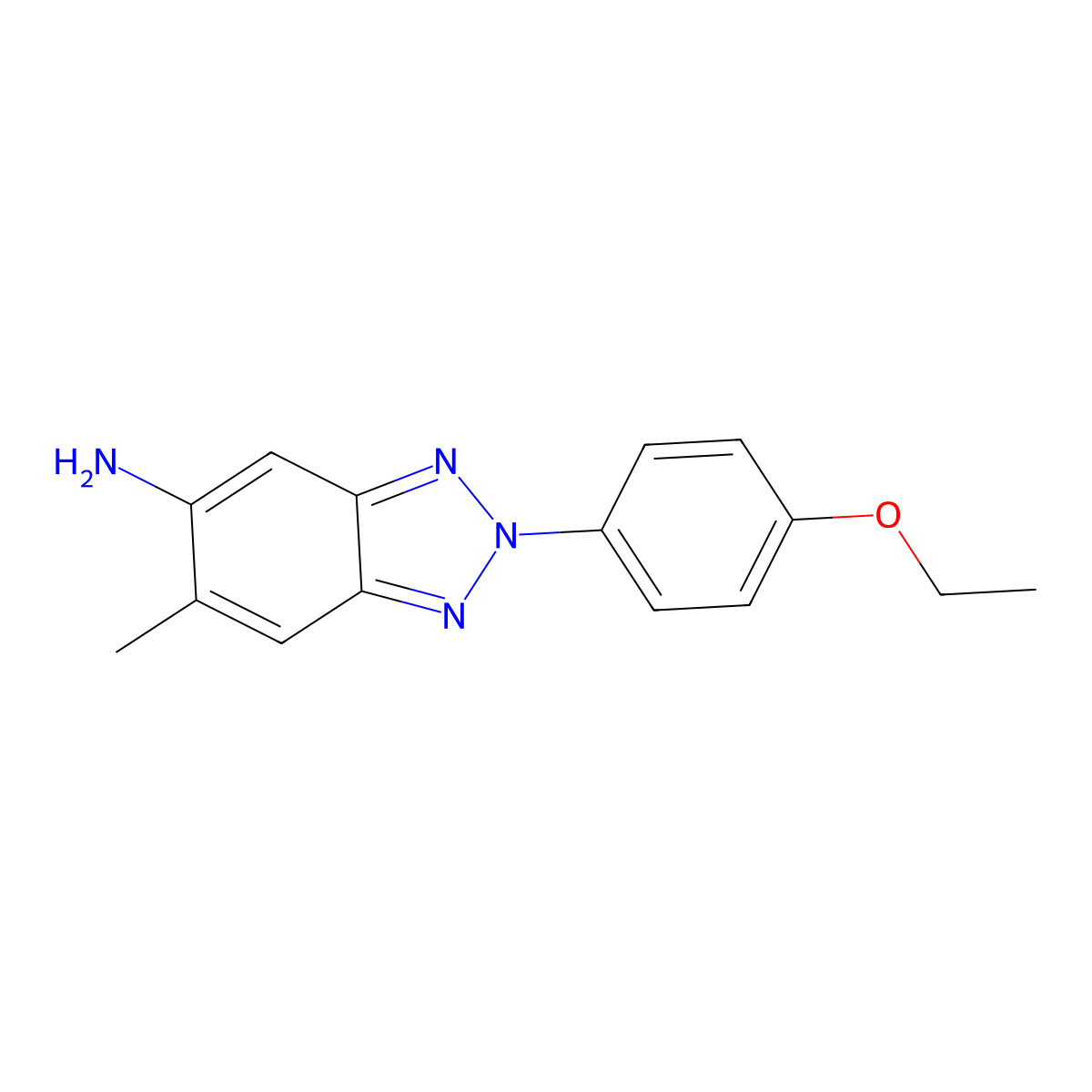 2-(4-Ethoxyphenyl)-6-methyl-2H-benzotriazol-5-amine molecular structure, CAS 355818-00-7