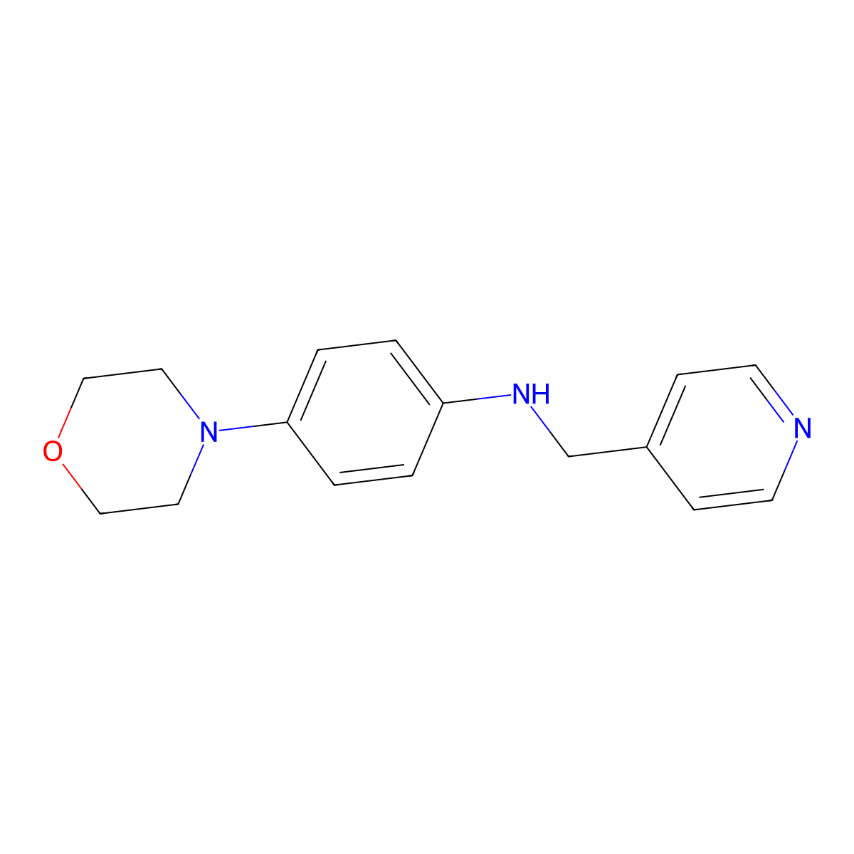 N-[4-(4-Morpholinyl)phenyl]-4-pyridinemethanamine molecular structure, CAS 355818-01-8