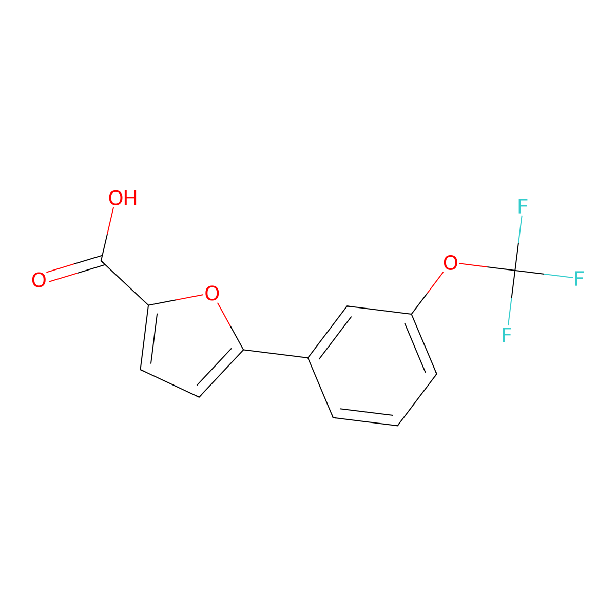 5-[3-(Trifluoromethoxy)phenyl]-2-furoic acid molecular structure, CAS 355818-02-9