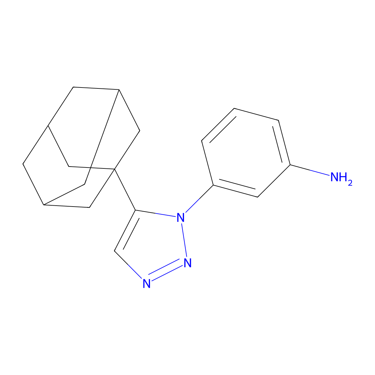 3-[5-(1-Adamantyl)triazol-1-yl]aniline molecular structure, CAS 355818-22-3