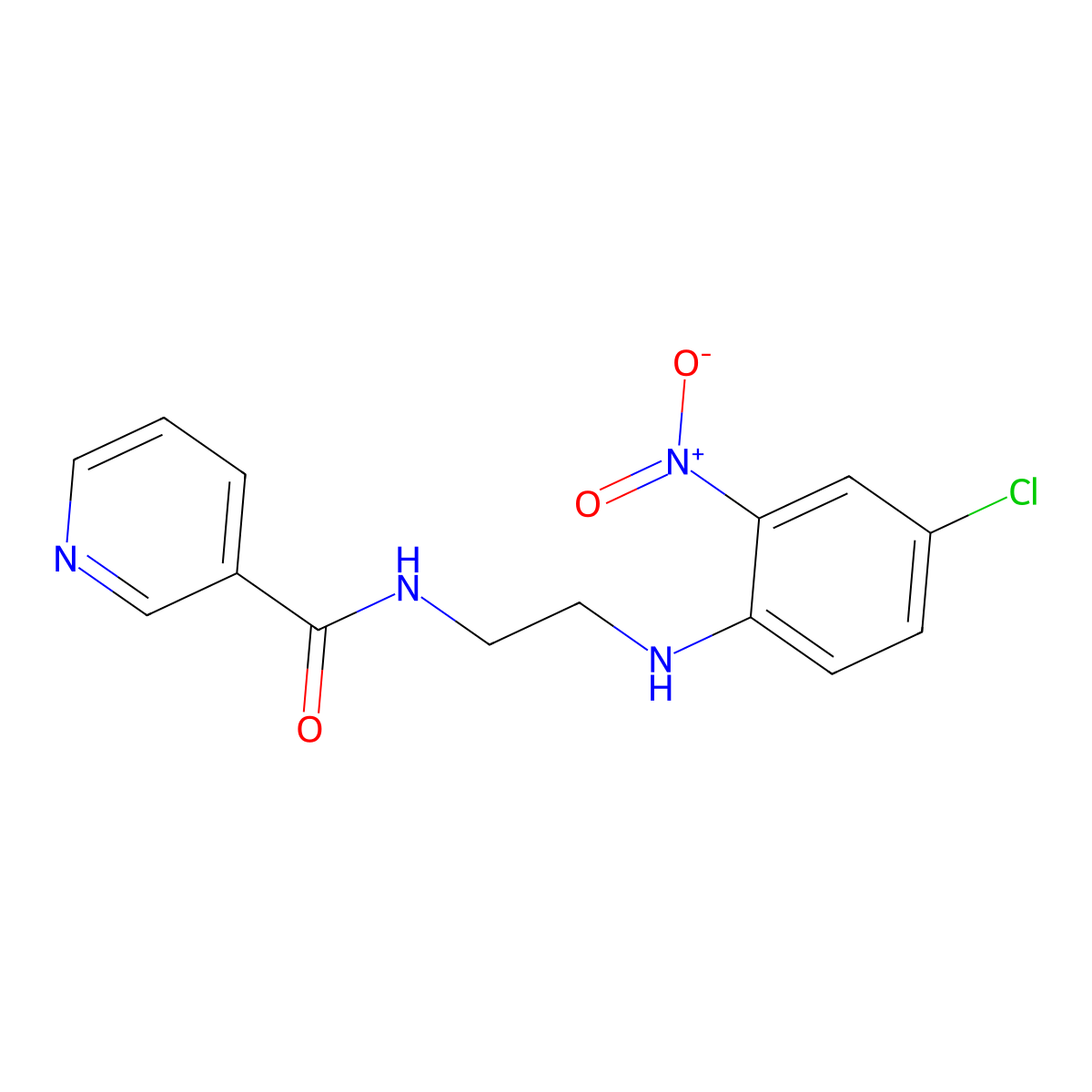 N-[2-(4-chloro-2-nitroanilino)ethyl]pyridine-3-carboxamide molecular structure, CAS 355818-27-8