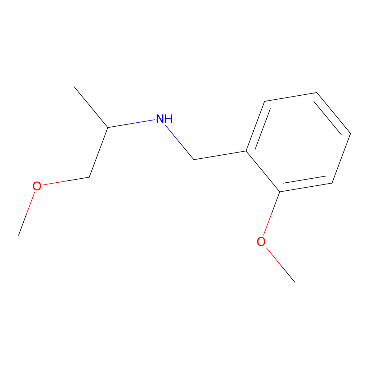 (2-Methoxy-benzyl)-(2-methoxy-1-methyl-ethyl)-amine molecular structure, CAS 355818-30-3