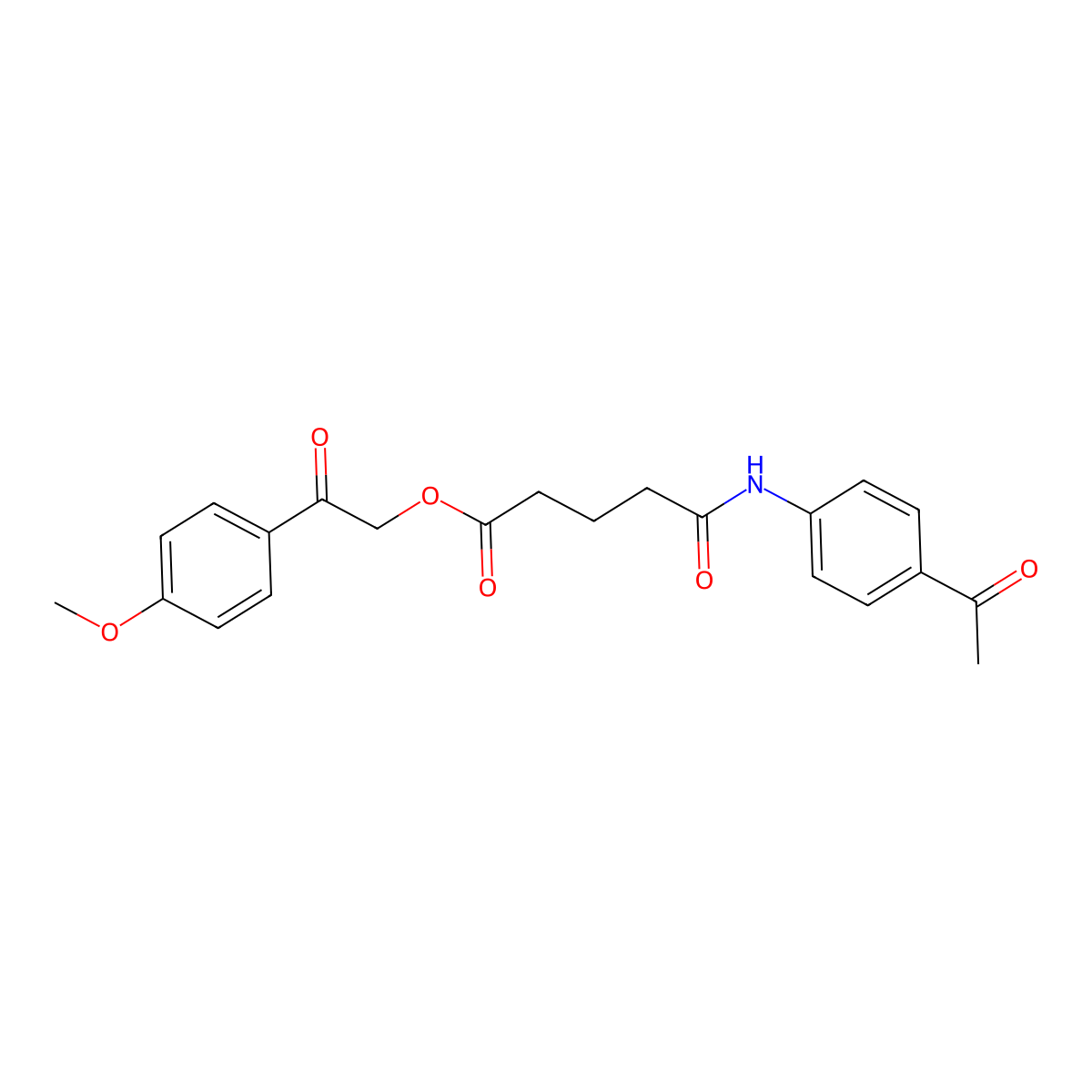 [2-(4-Methoxyphenyl)-2-oxoethyl] 5-(4-acetylanilino)-5-oxopentanoate molecular structure, CAS 355818-40-5