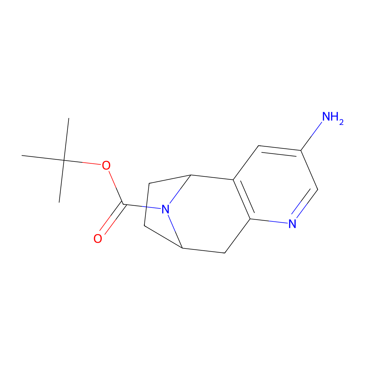 Tert-butyl 4-amino-6,12-diazatricyclo[7.2.1.0,2,7]dodeca-2,4,6-triene-12-carboxylate molecular structure, CAS 355819-32-8